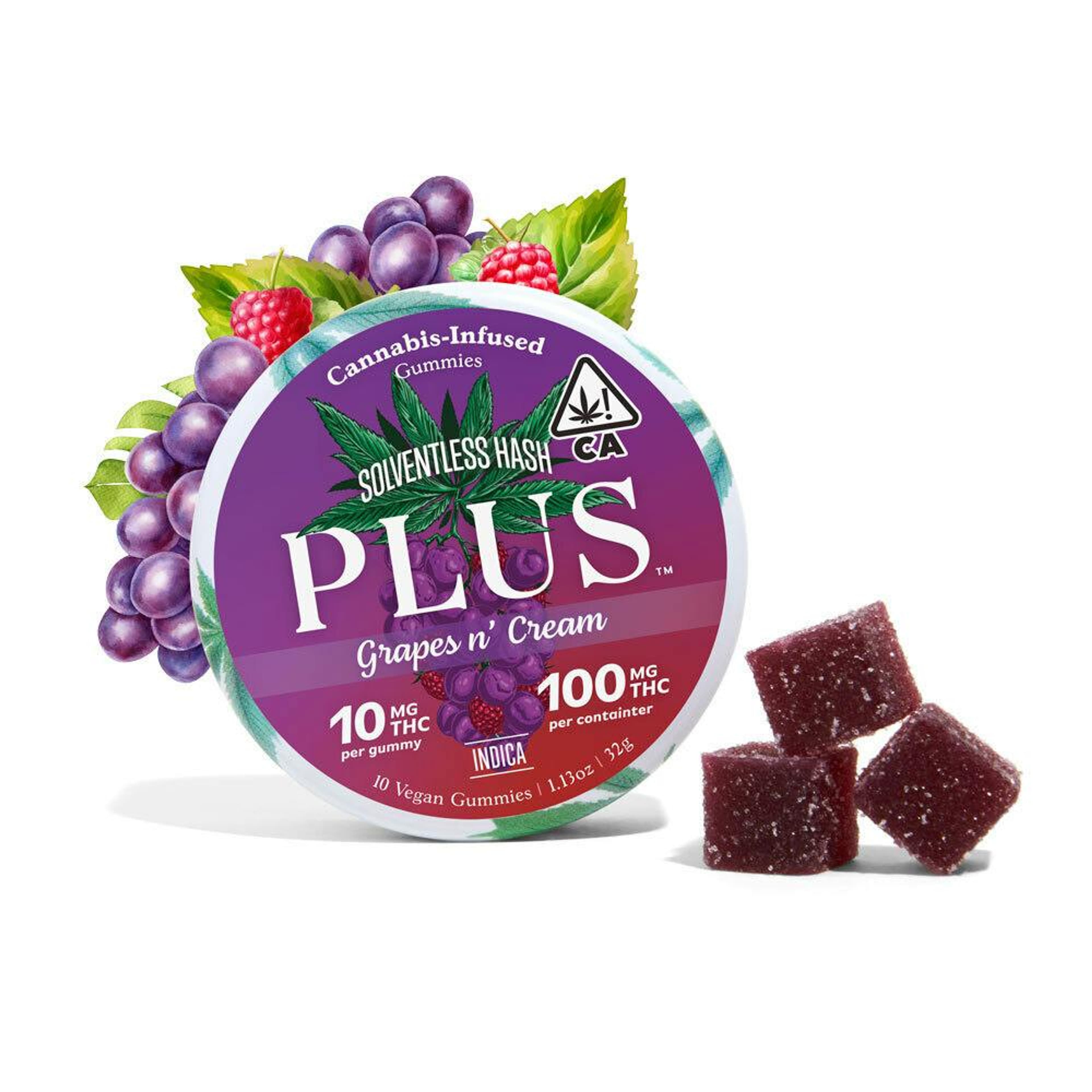 Grapes N' Cream - Solventless Hash Gummies - PLUS - Grapes N' Cream (I) - $18 - Edibles