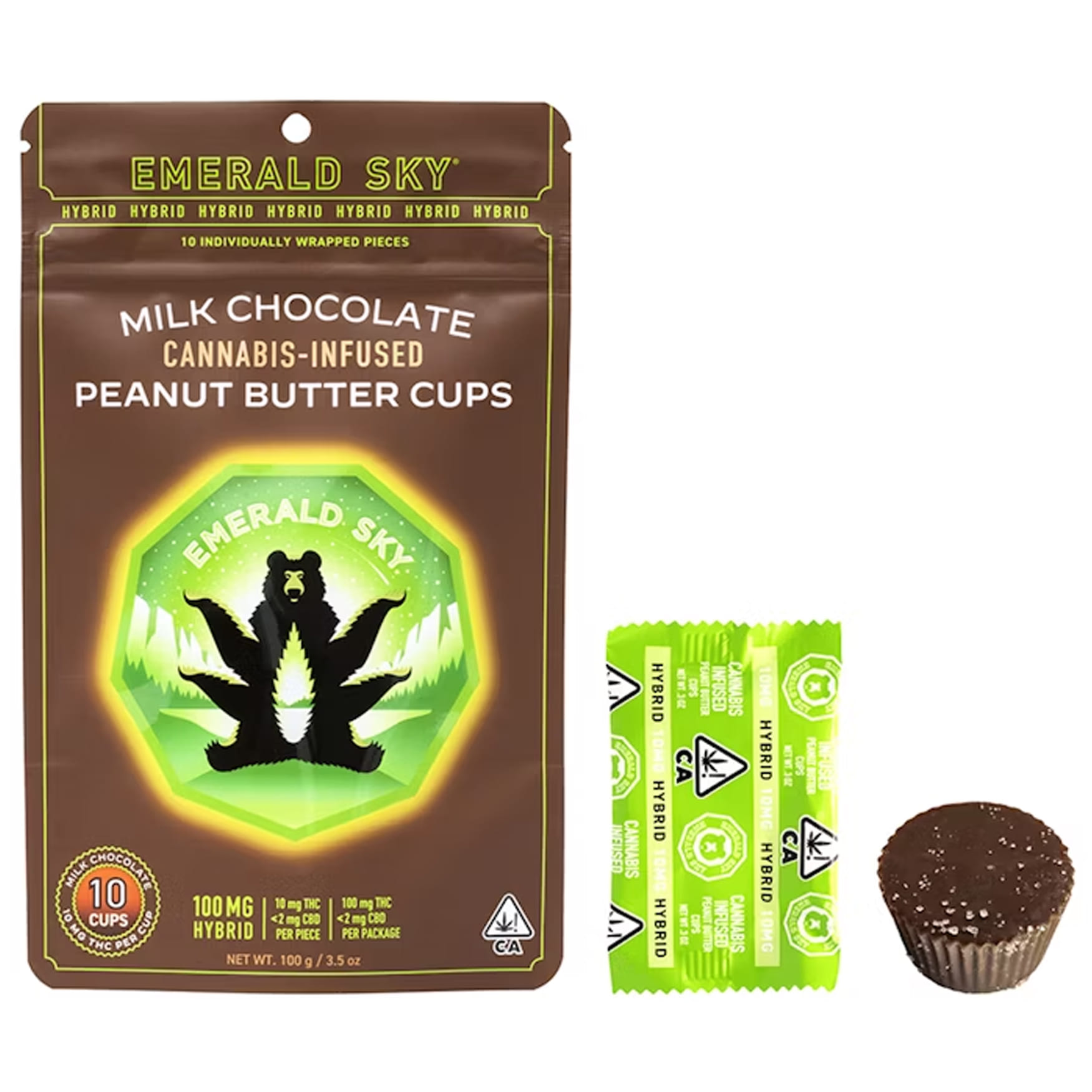 Hybrid Milk Peanut Butter Cups 10pk - Emerald Sky - PB Cups (H) - $16.80 - Edibles