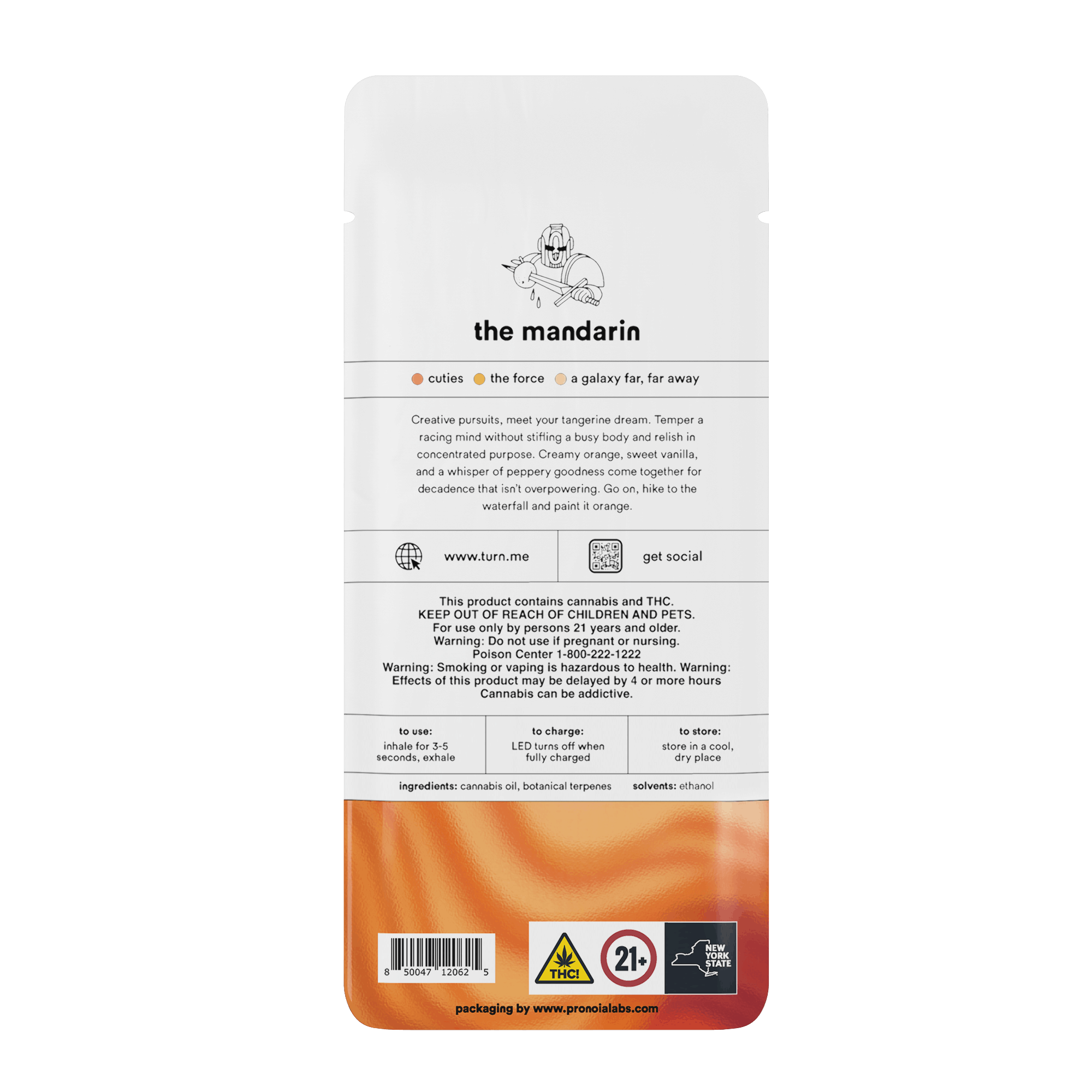 1.0g AIO | the mandarin | botanica blends | up | - Turn -  - $35 - Vape Pens