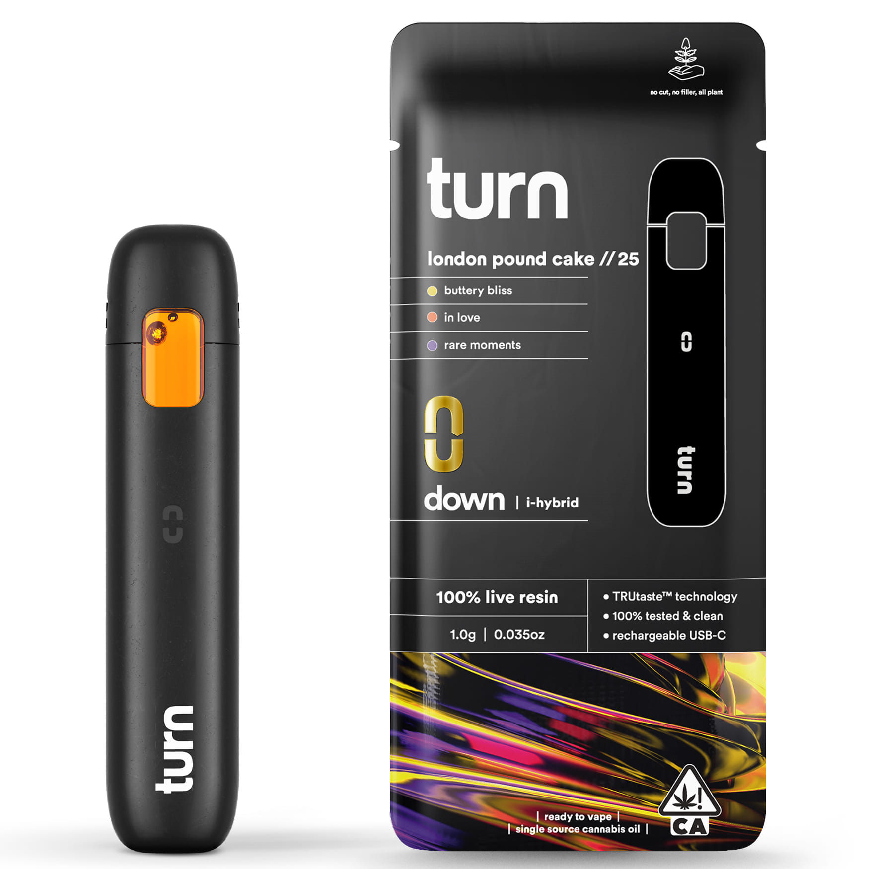 London Pound Cake #25 (I) Live Resin AIO - 1g - Turn - London Pound Cake #25 (I) - $38.60 - Cartridges