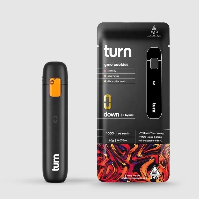 Turn - AIO GMO Cookies Live Resin Disposable 1g - Turn - Turn - AIO GMO Cookies Live Resin Disposable 1g - $56 - Disposable