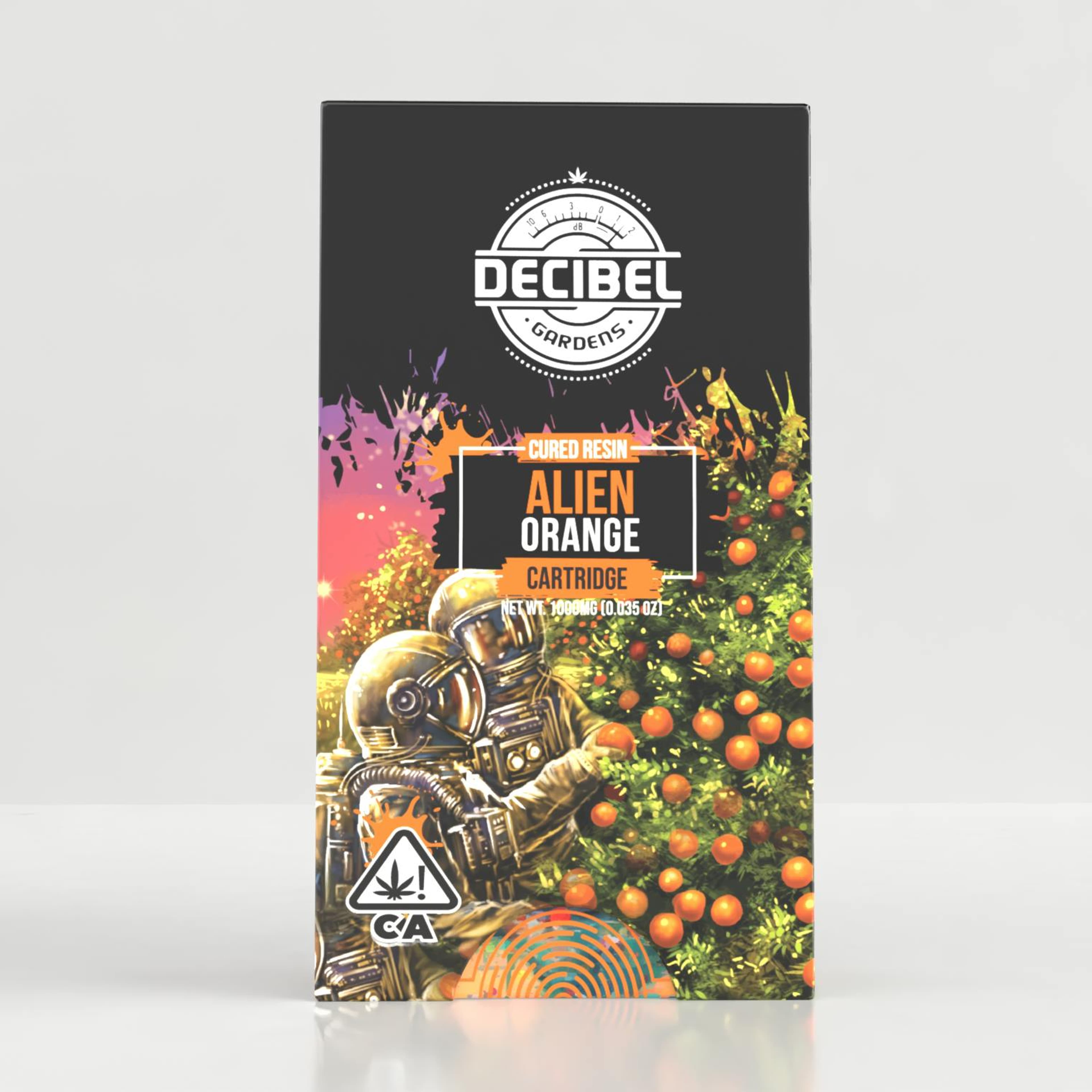 Alien Orange 1g Cured Resin Cart - Decibel Gardens - - $46 - Vape Cart