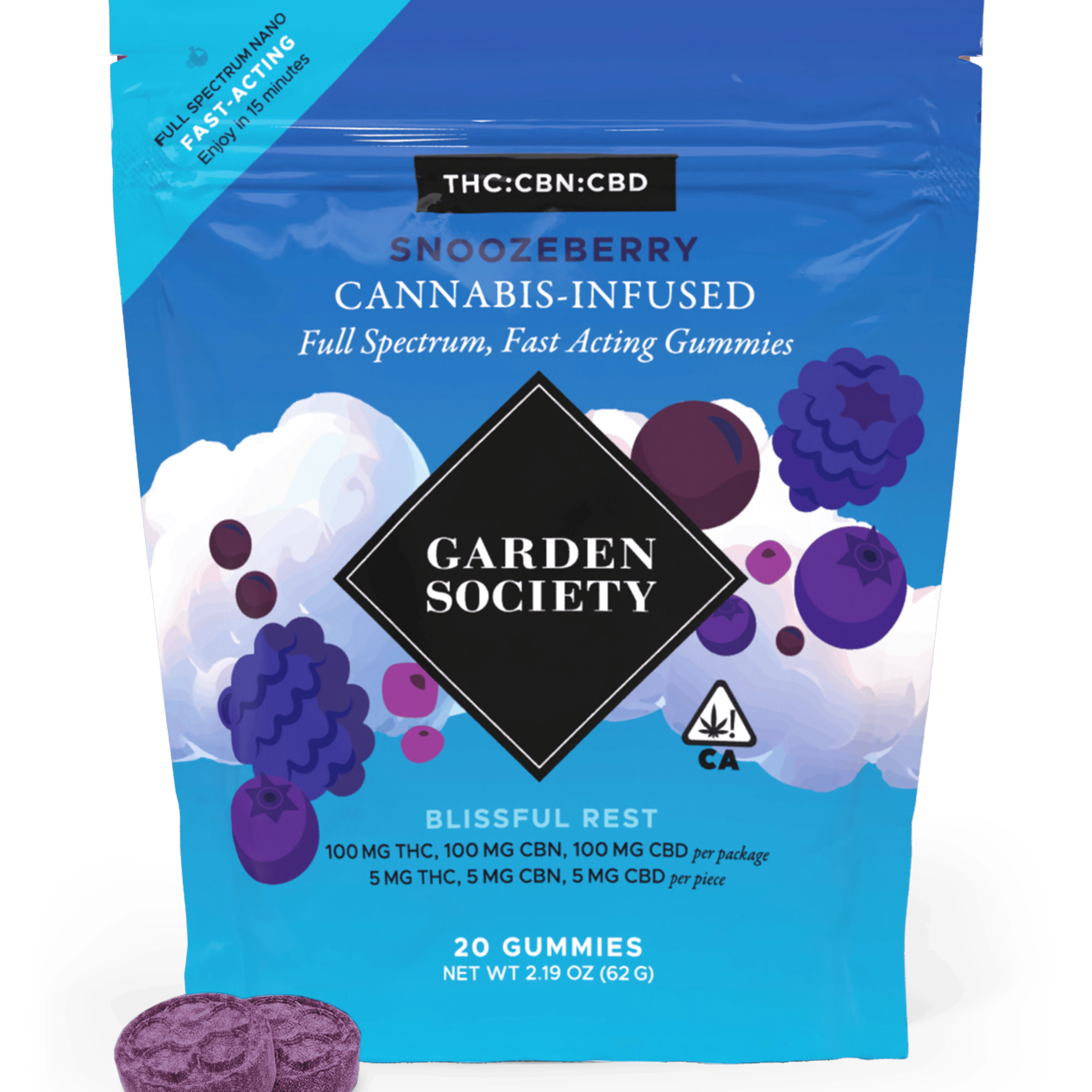 Dreamberry Sleep Gummies - The Garden Society - 20 Piece - $20 - Edibles