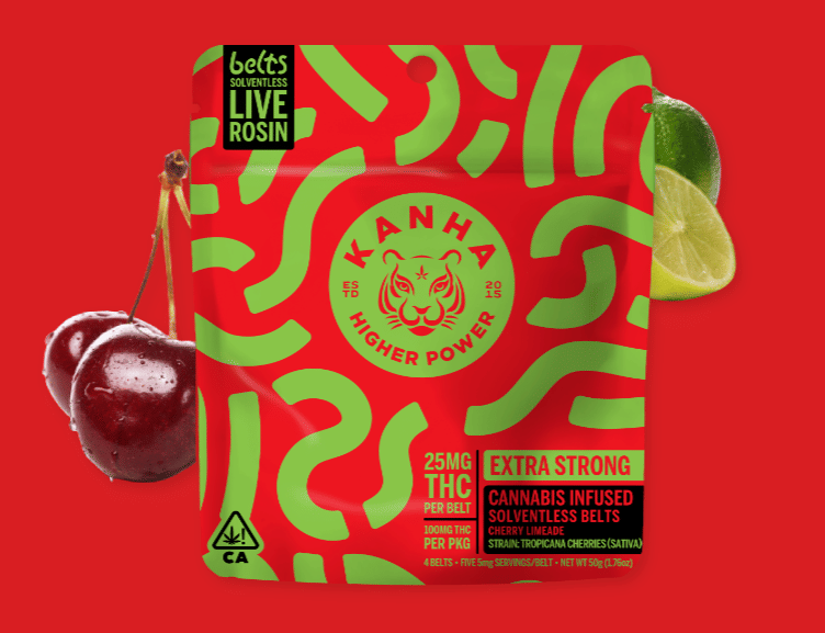 Cherry Limeade Rosin Belts - 100mg Gummies - Kanha - Cherry Limeade 100mg (I) - $20 - Edibles