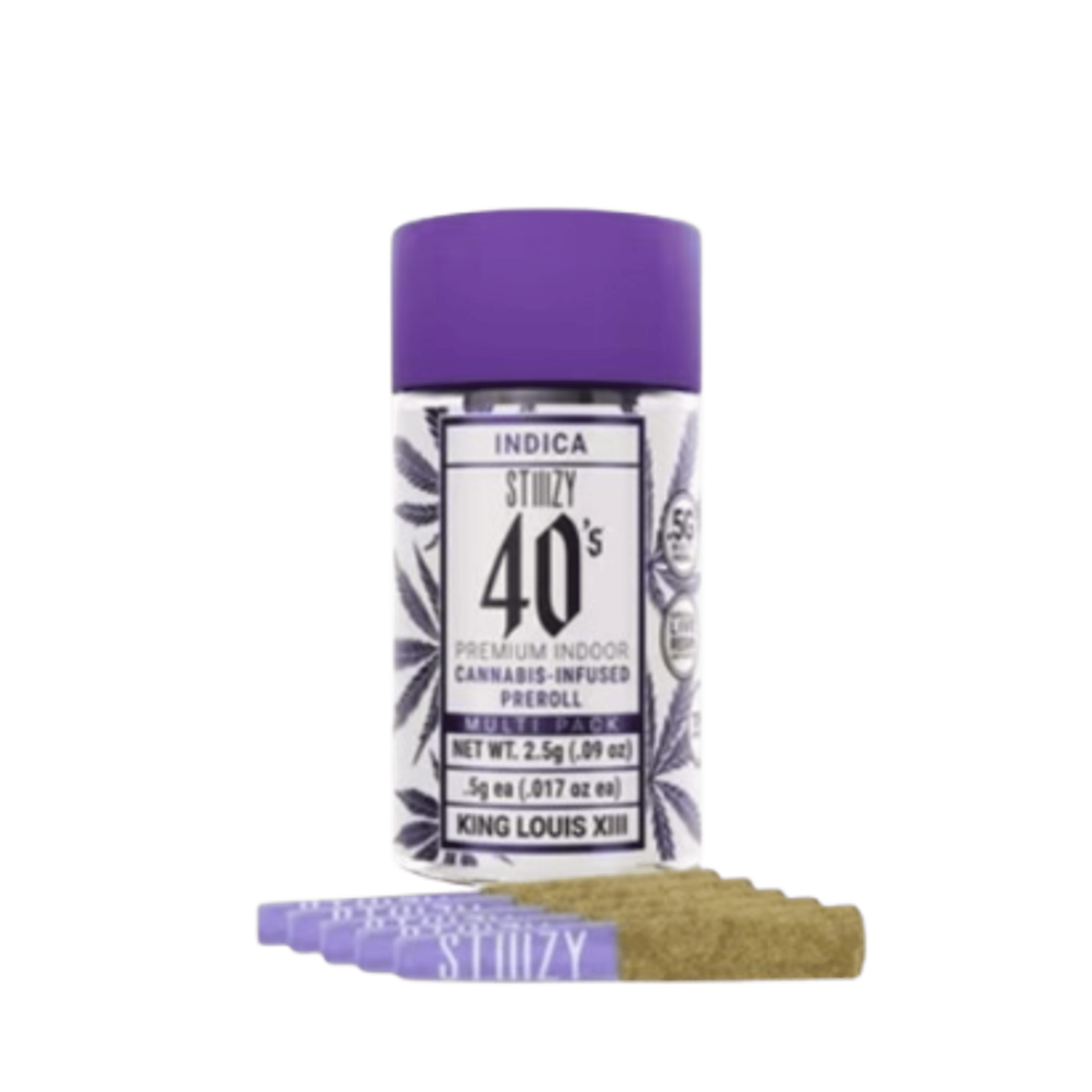 King Louis XIII - 40's Infused Mini Pre-Rolls - STIIIZY - 2.5g (5-Pack) - $35.99 - Infused Pre-Rolls