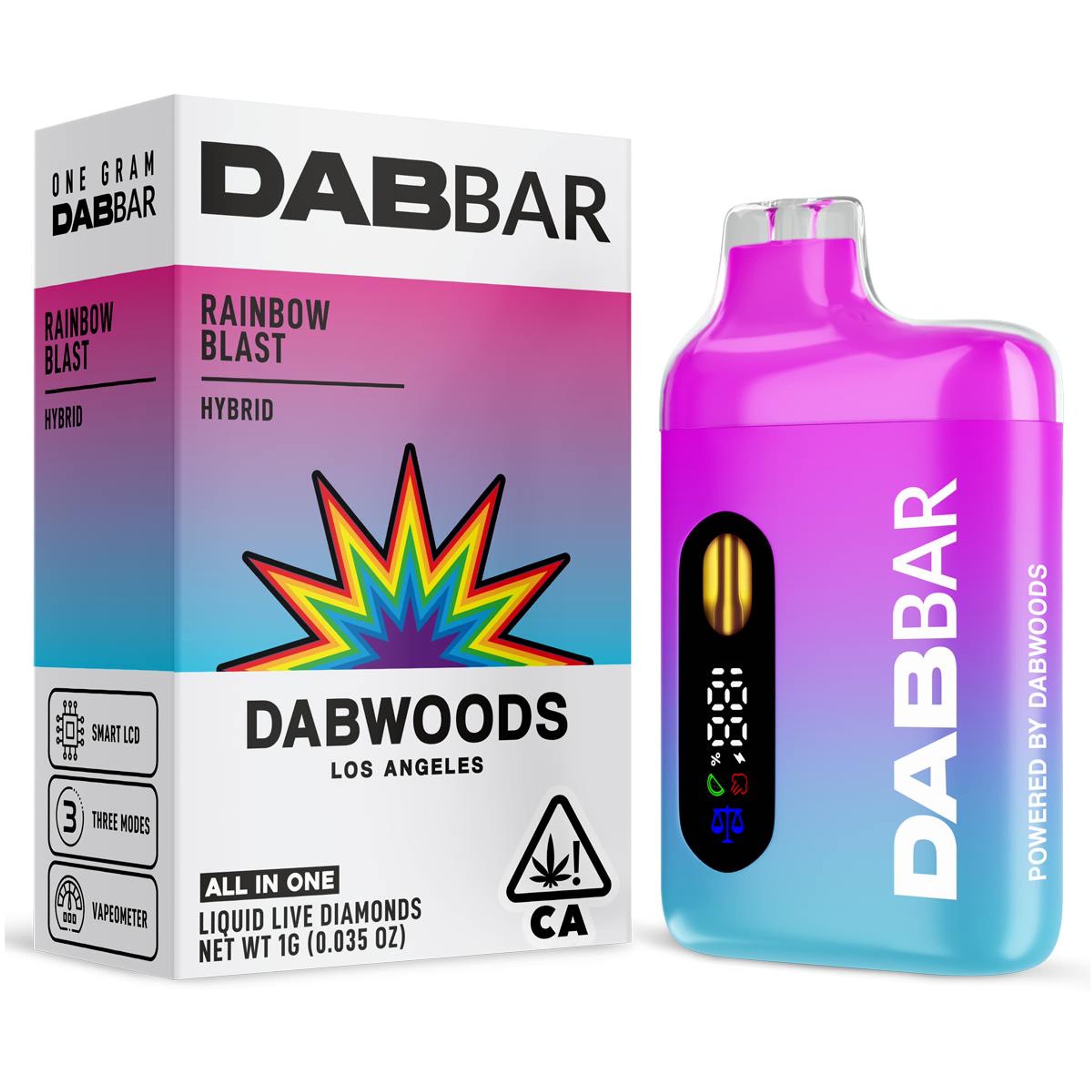 Dabwoods DABBAR 2.0 | 1g - Rainbow Blast - AIO - Hybrid - Dabwoods - - $40 - All-In-Ones