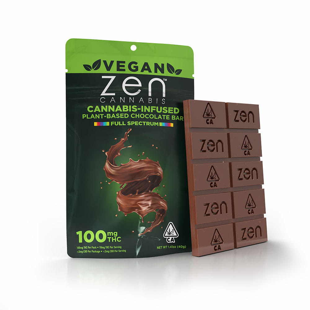 Vegan Chocolate 100mg - Zen CA -  - $12.50 - Edibles