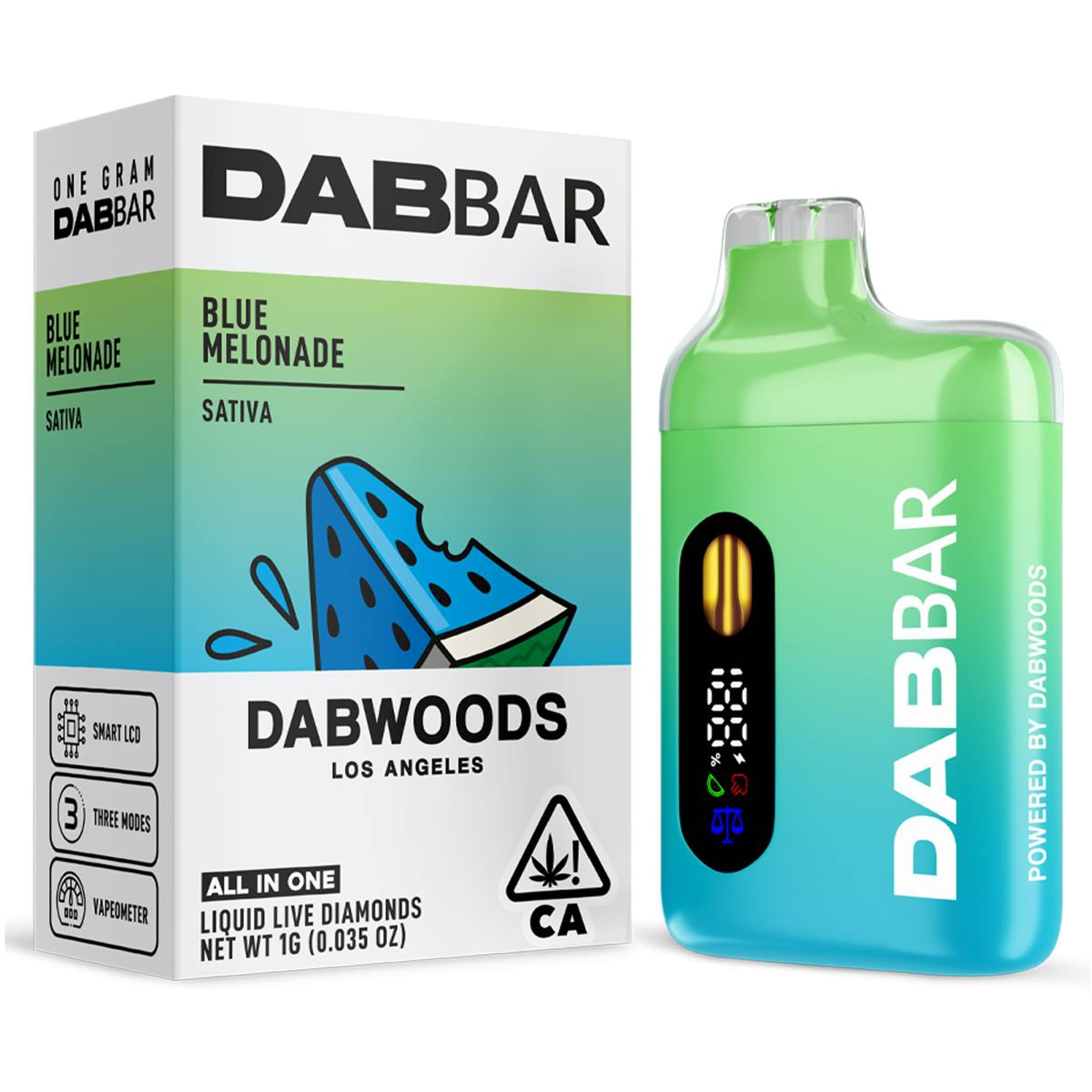 Dabwoods DABBAR 2.0 | 1g - Blue Melonade - AIO - Sativa - Dabwoods - - $40 - All-In-Ones