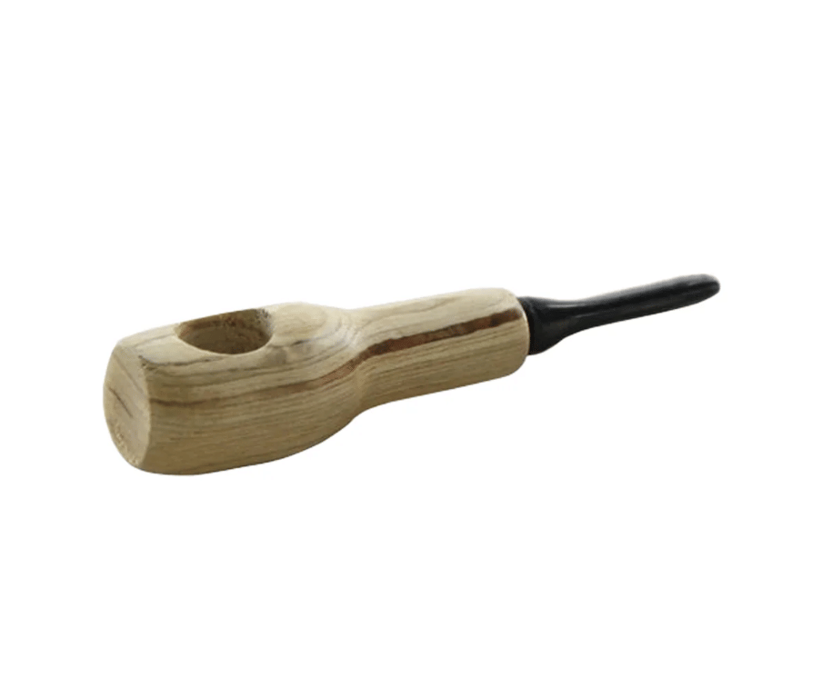 Wood Grain Hand Pipe w/ Black Mouth Tip 3.5" - Biohazard -  - $5 - Paraphernalia