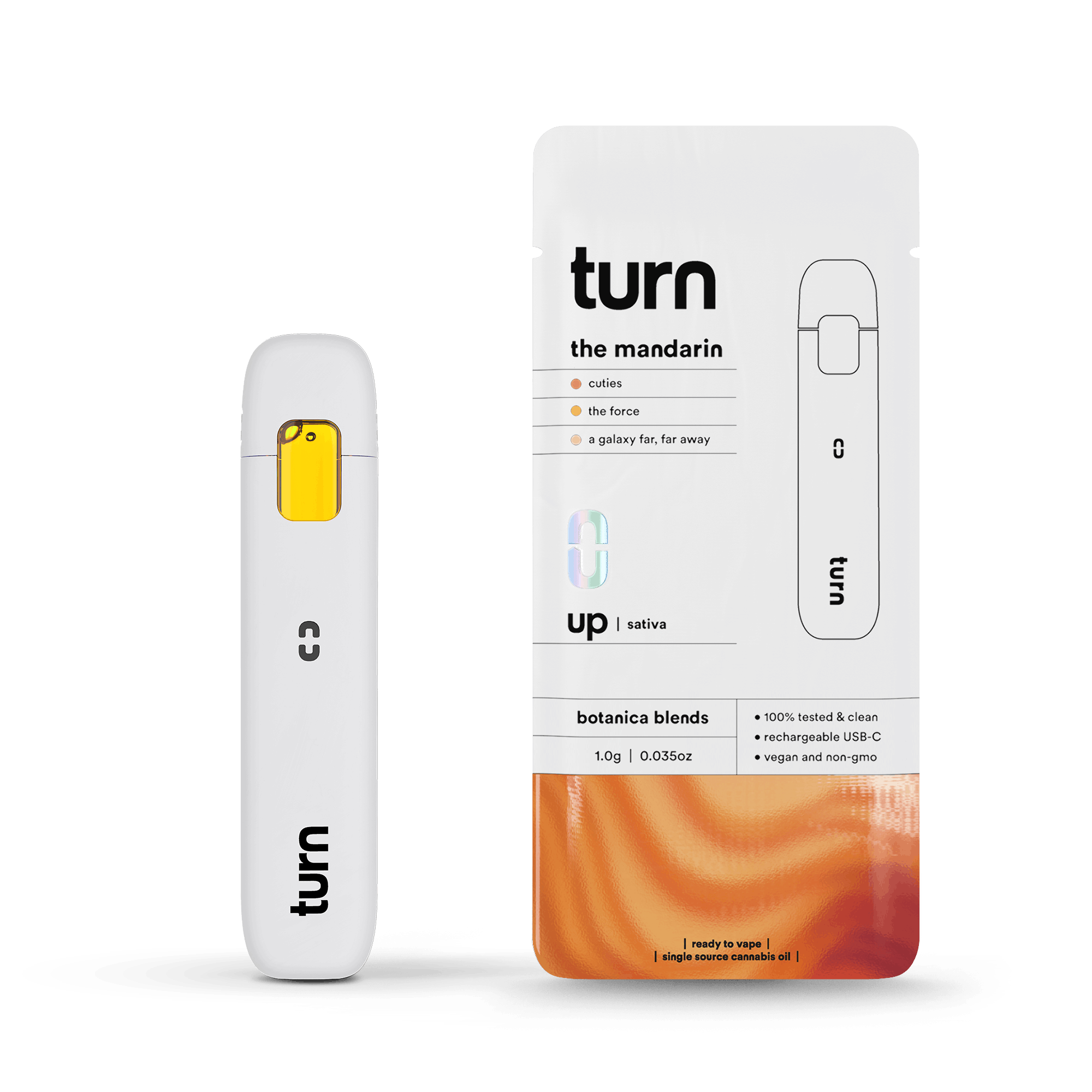 1.0g AIO | the mandarin | botanica blends | up | - Turn -  - $35 - Vape Pens