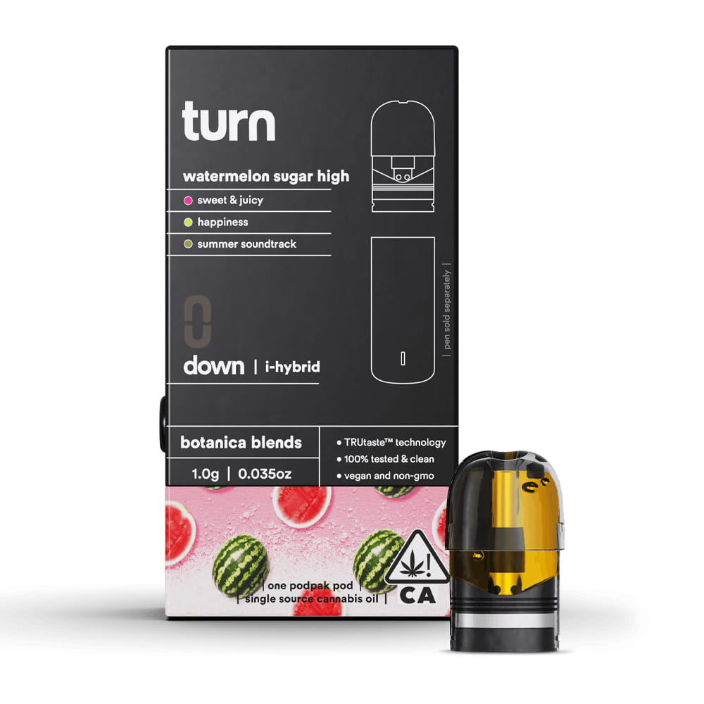 Watermelon Sugar High (I/H) Pod 1g Botanica Blends - Turn - Watermelon Sugar High (I/H) - $26.40 - Cartridges