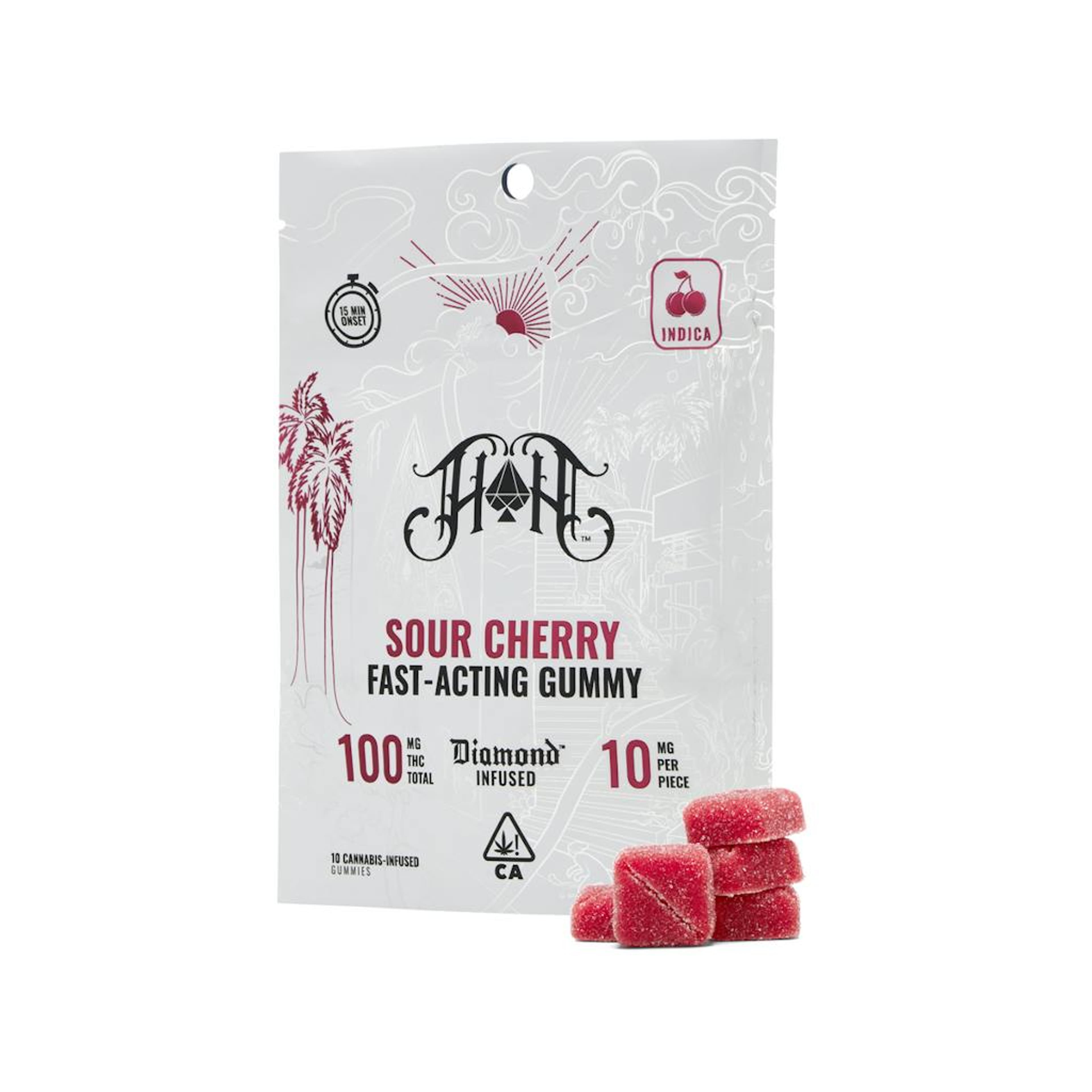Sour Cherry Fast Acting Gummies - 100mg - Heavy Hitters - Gummy - Indica - $20 - Gummies