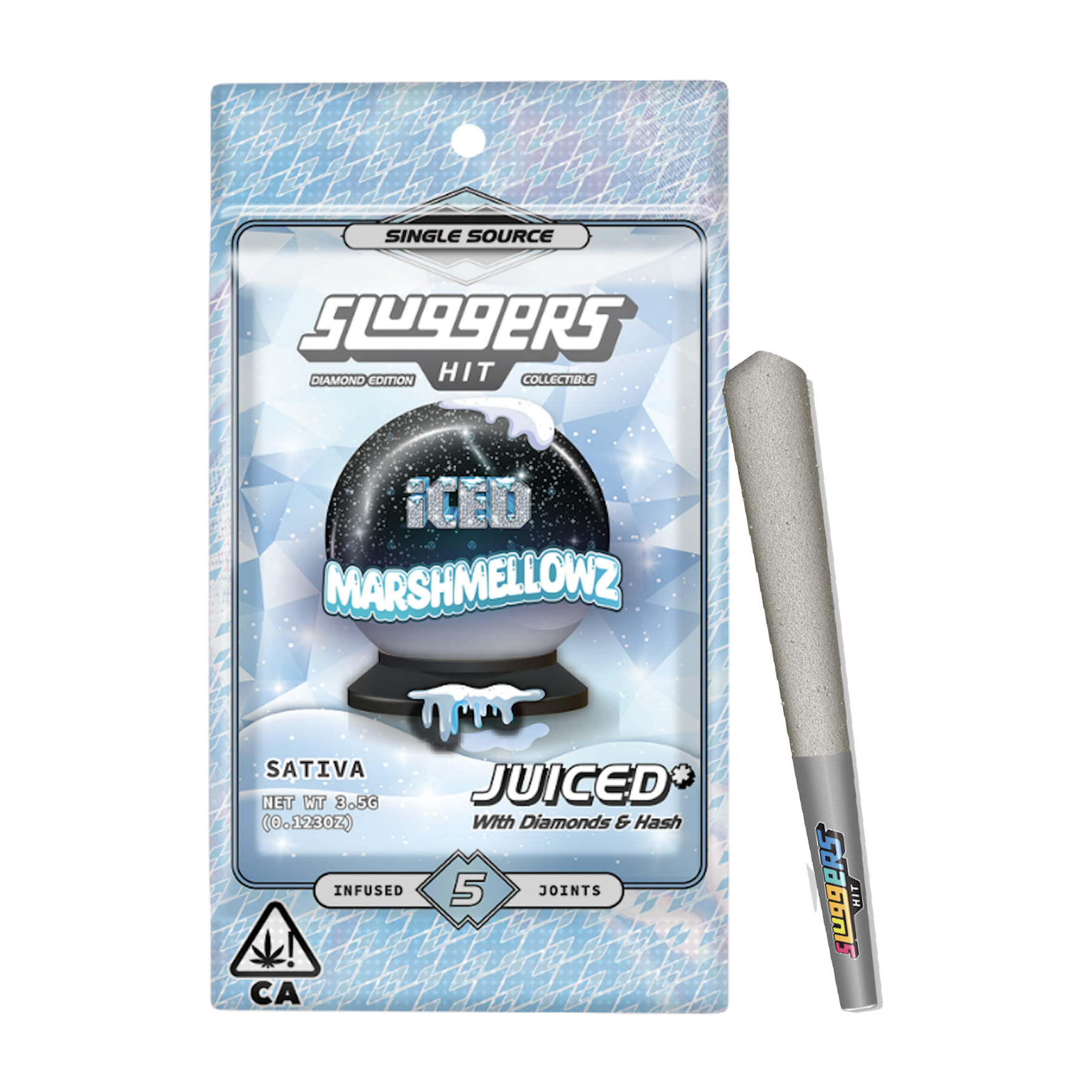 Marshmellowz (S) THCA Infused - 5pk Infused Prerolls - Sluggers - Marshmellowz (S) - $35.15 - Pre-Rolls