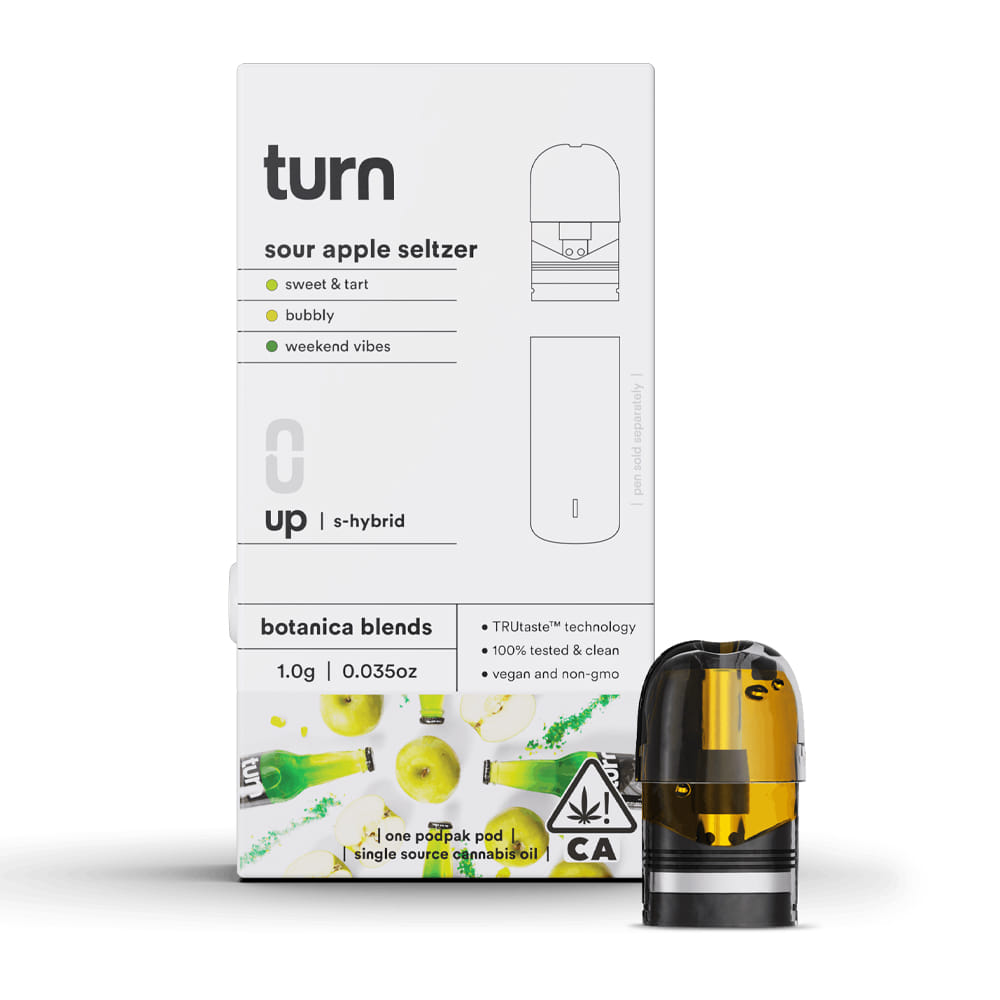 Sour Apple Seltzer (SH) Pod Botanica Blends - 1g - Turn - Sour Apple Seltzer (SH) - $26.40 - Cartridges