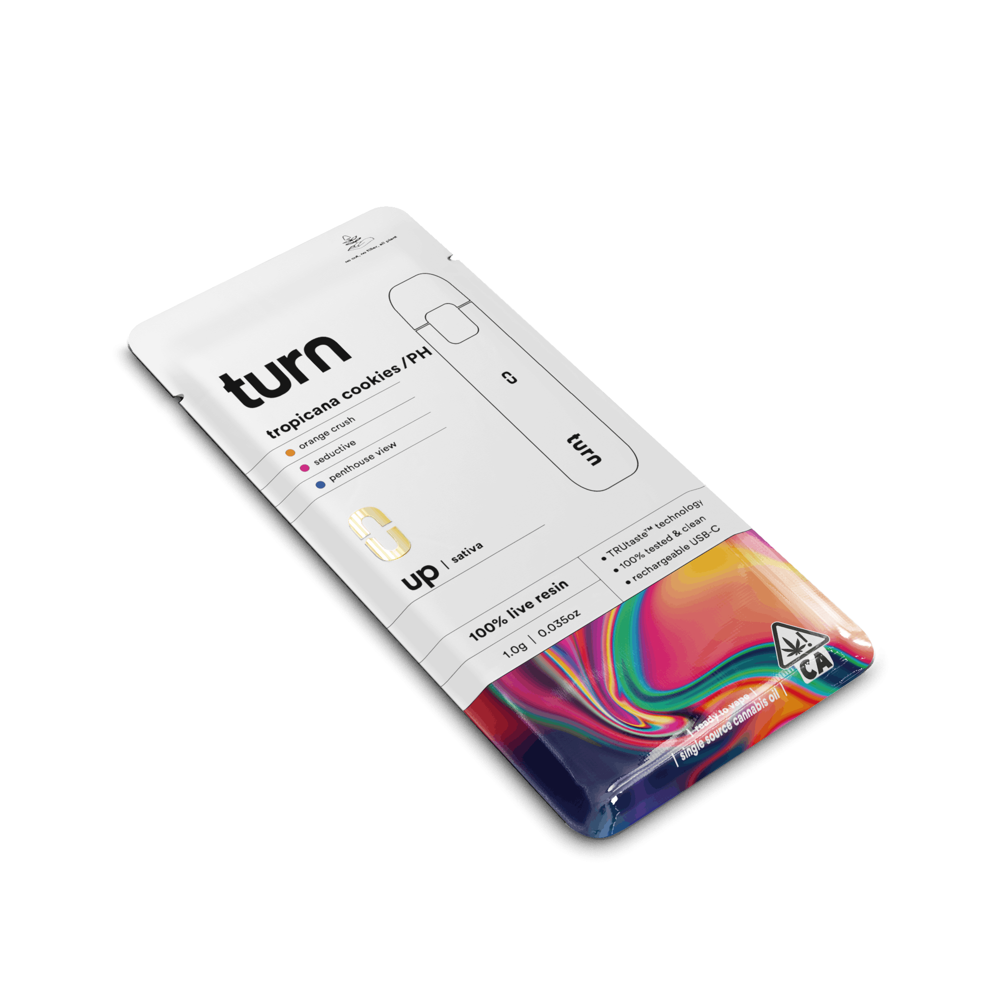 Turn Up Live Resin | 1g - Tropicana Cookies / PH - AIO - Sativa - Turn -  - $37 - All-In-Ones