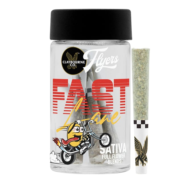 Fast Lane Sativa (3.5g) - Flyers Blends Pre-Rolls