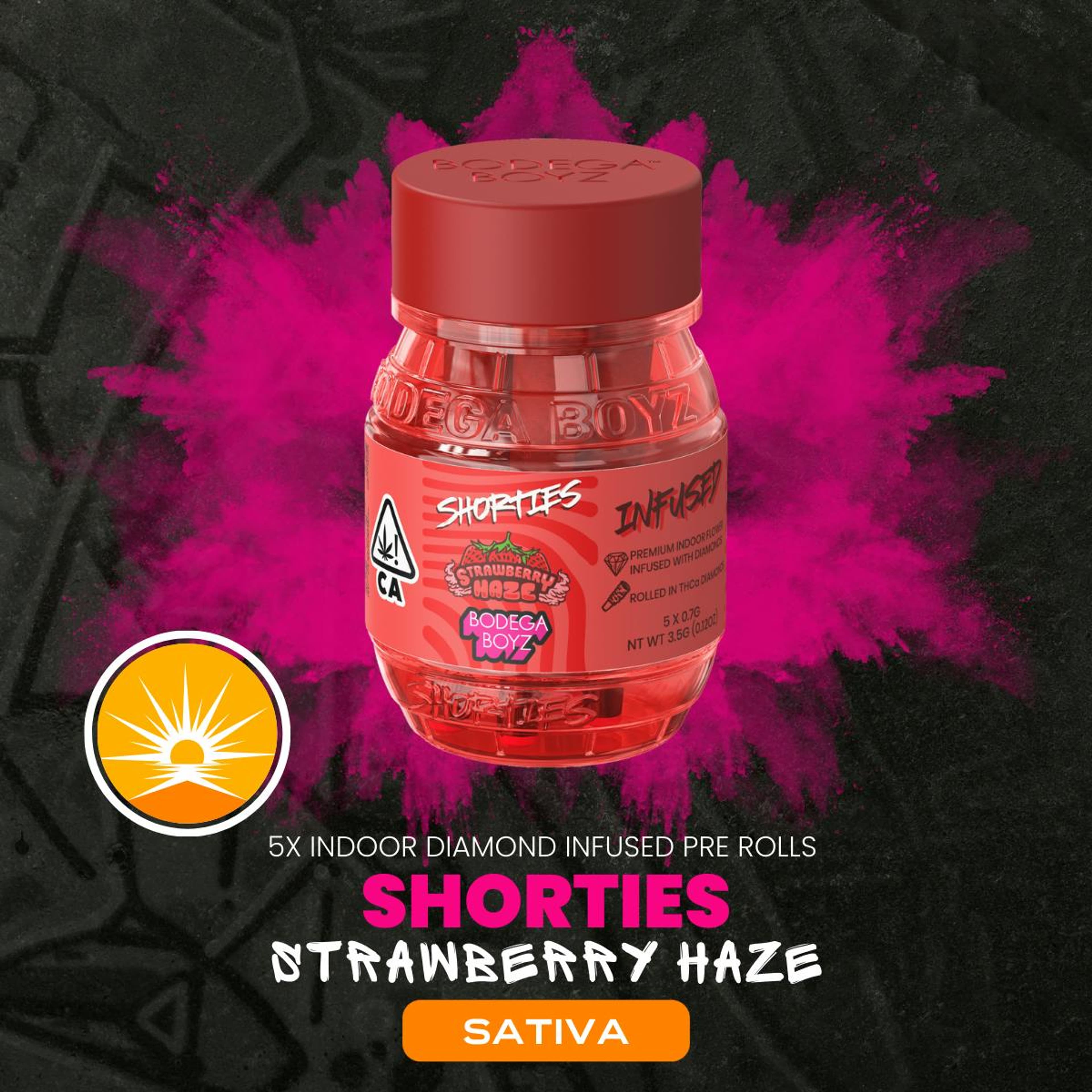 STRAWBERRY HAZE 5PK PRE-ROLLS - BODEGA BOYZ - - $29.75 - Pre-Rolls