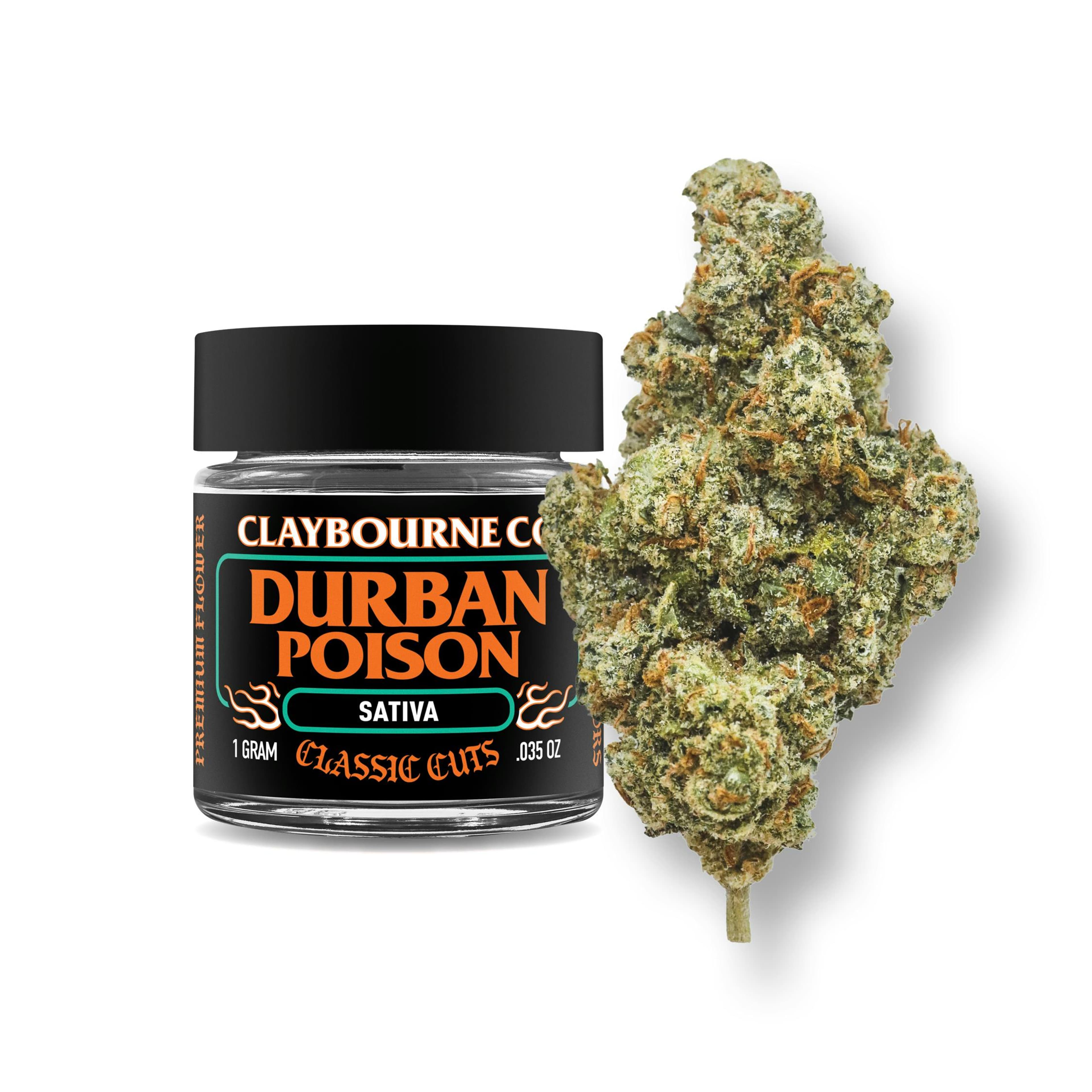 Claybourne Co: Durban Poison | Private Stock - Premium Indoor Flower - 1g - Claybourne Co. - - $14 - Flower