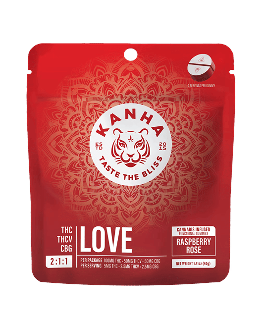 100mg Love Raspberry Rose 2:1:1 Nano Gummies