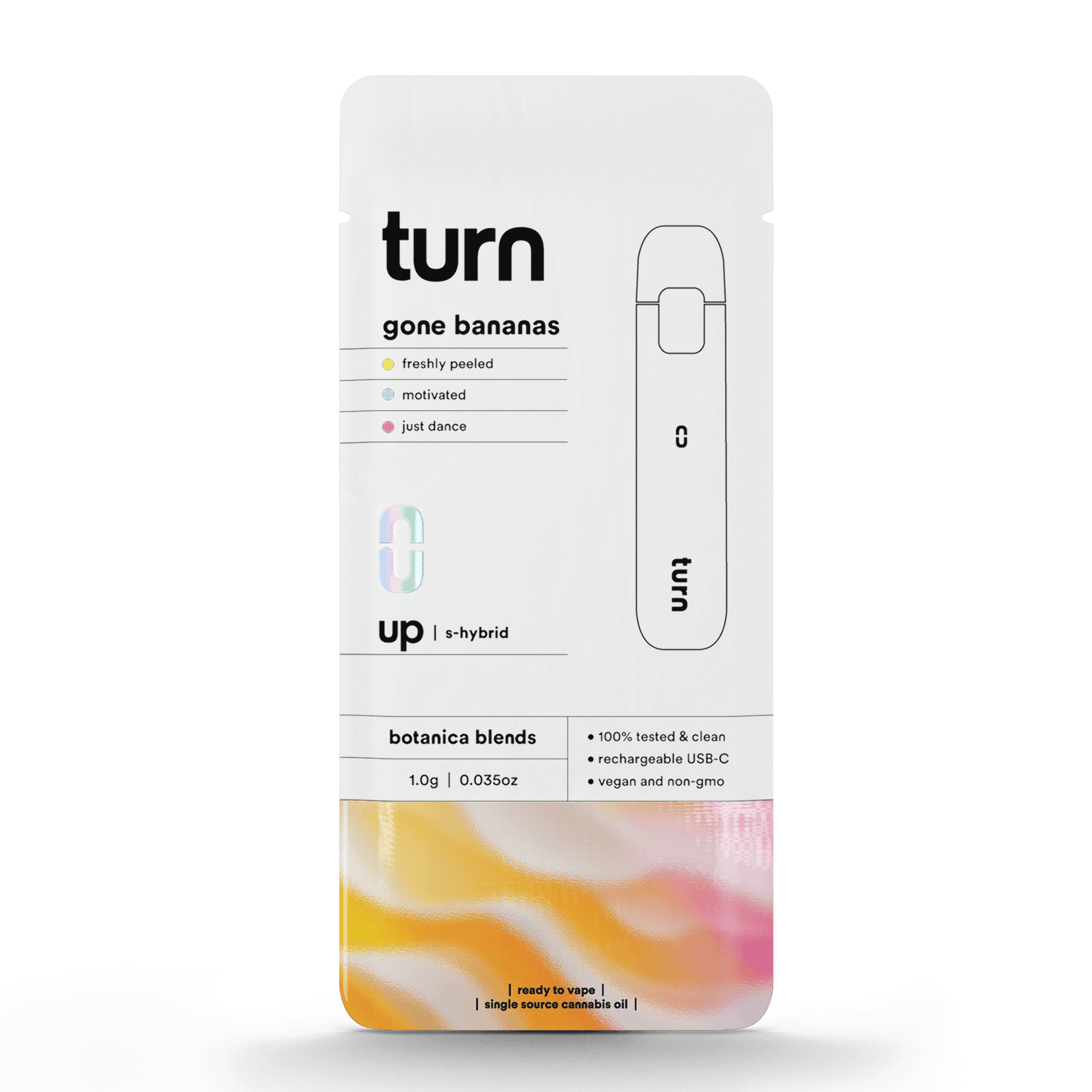 gone bananas (s-hybrid) / botanical blends / 1g disposable - Turn - - $25.21 - Vapes