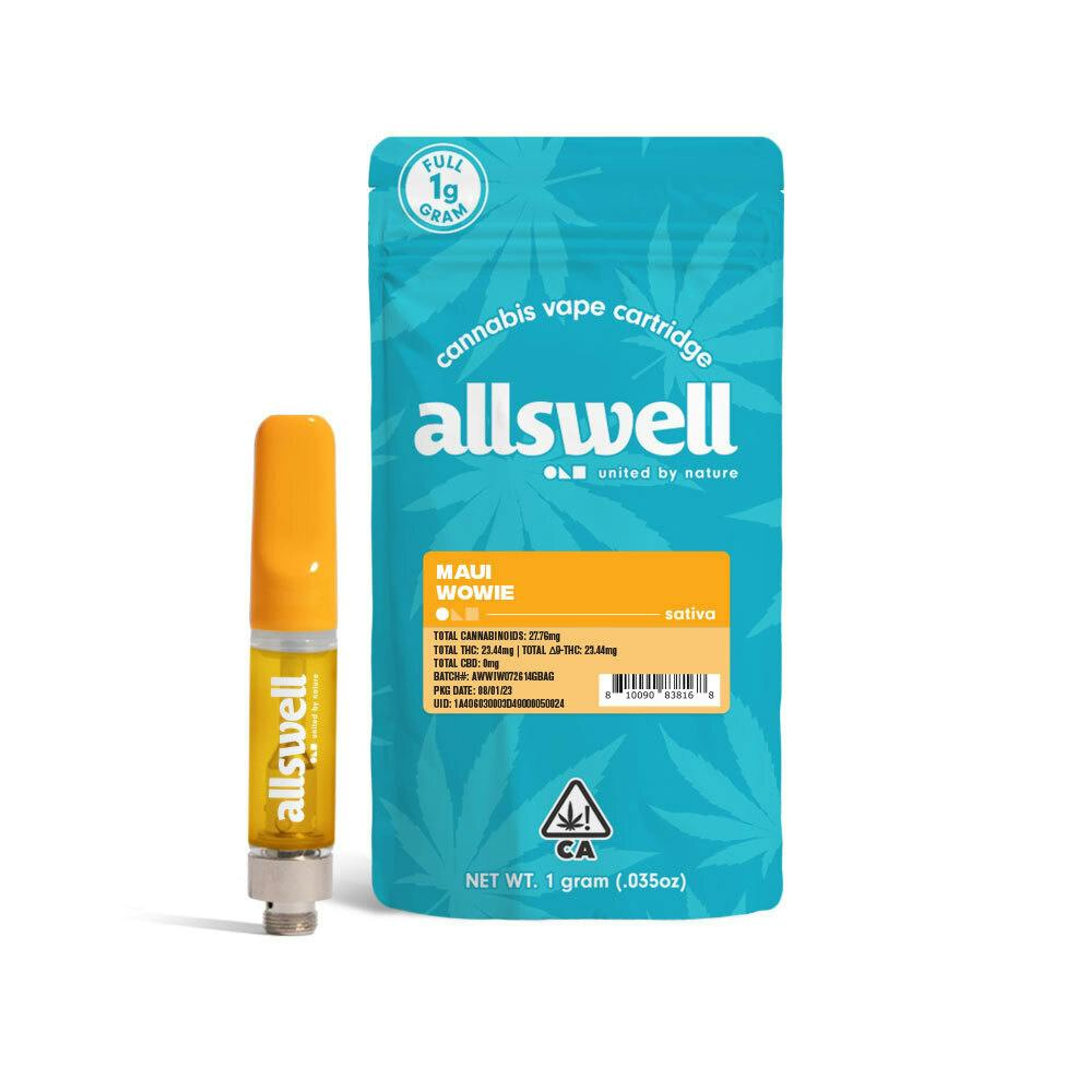 Maui Wowie 1g Cart - Allswell - - $13 - Vape Cart