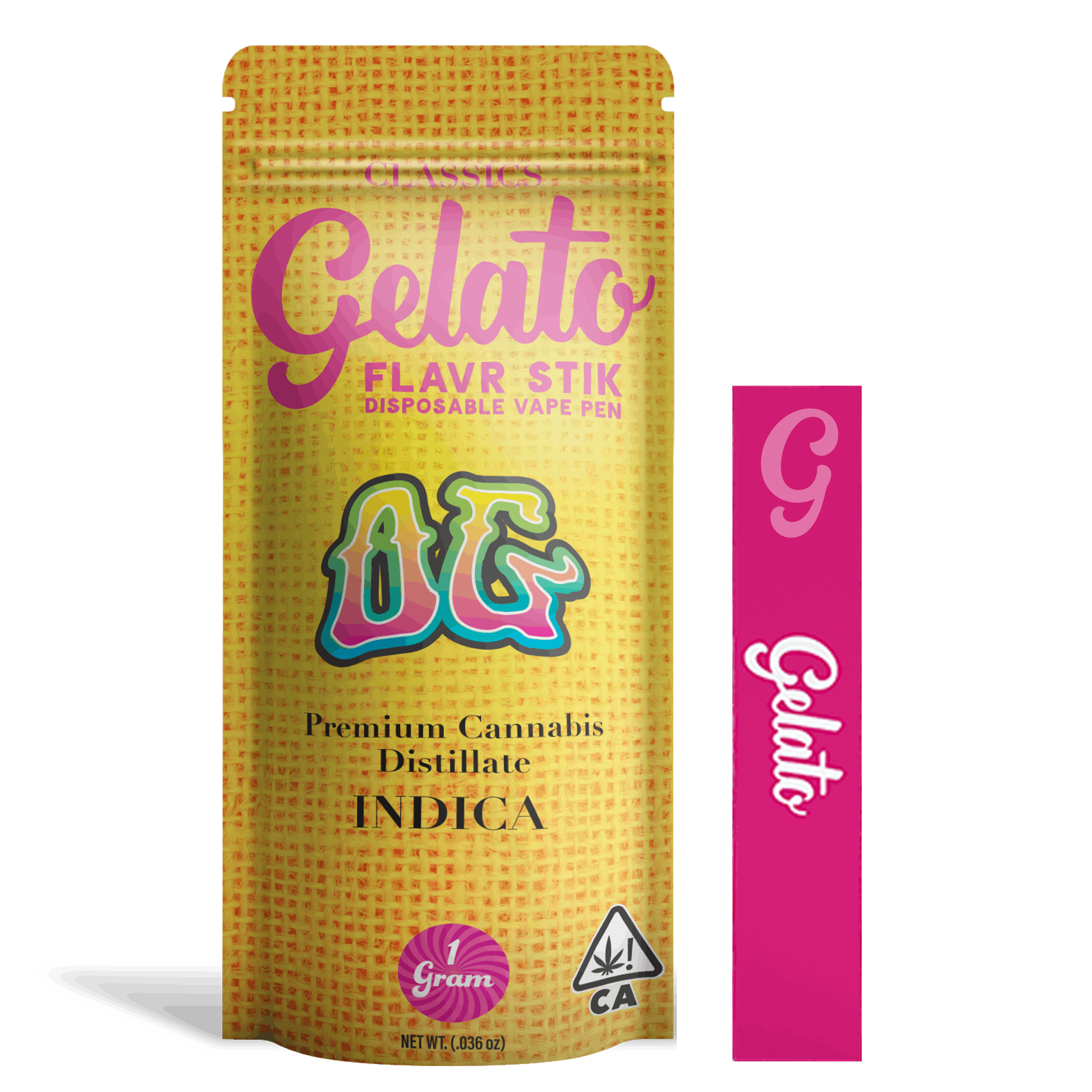 OG (I) Classic 1g AIO *B2G1 EVERYDAY* - Gelato Canna Co. - OG (I) - $27 - Cartridges