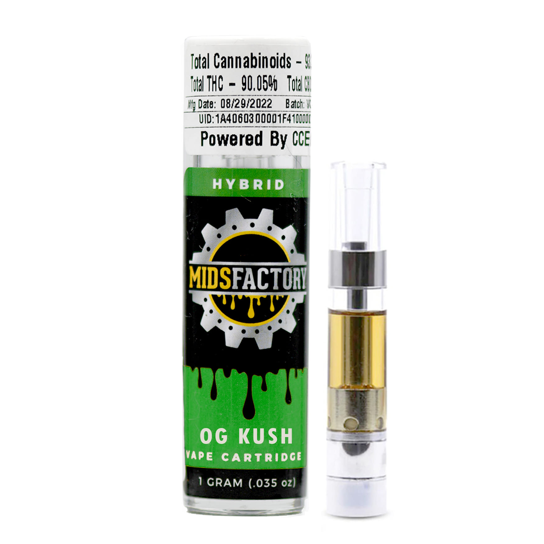 OG Kush (H) 1g **B2G1 EVERYDAY** - Midsfactory - OG Kush (H) - $18 - Vape Cartridge