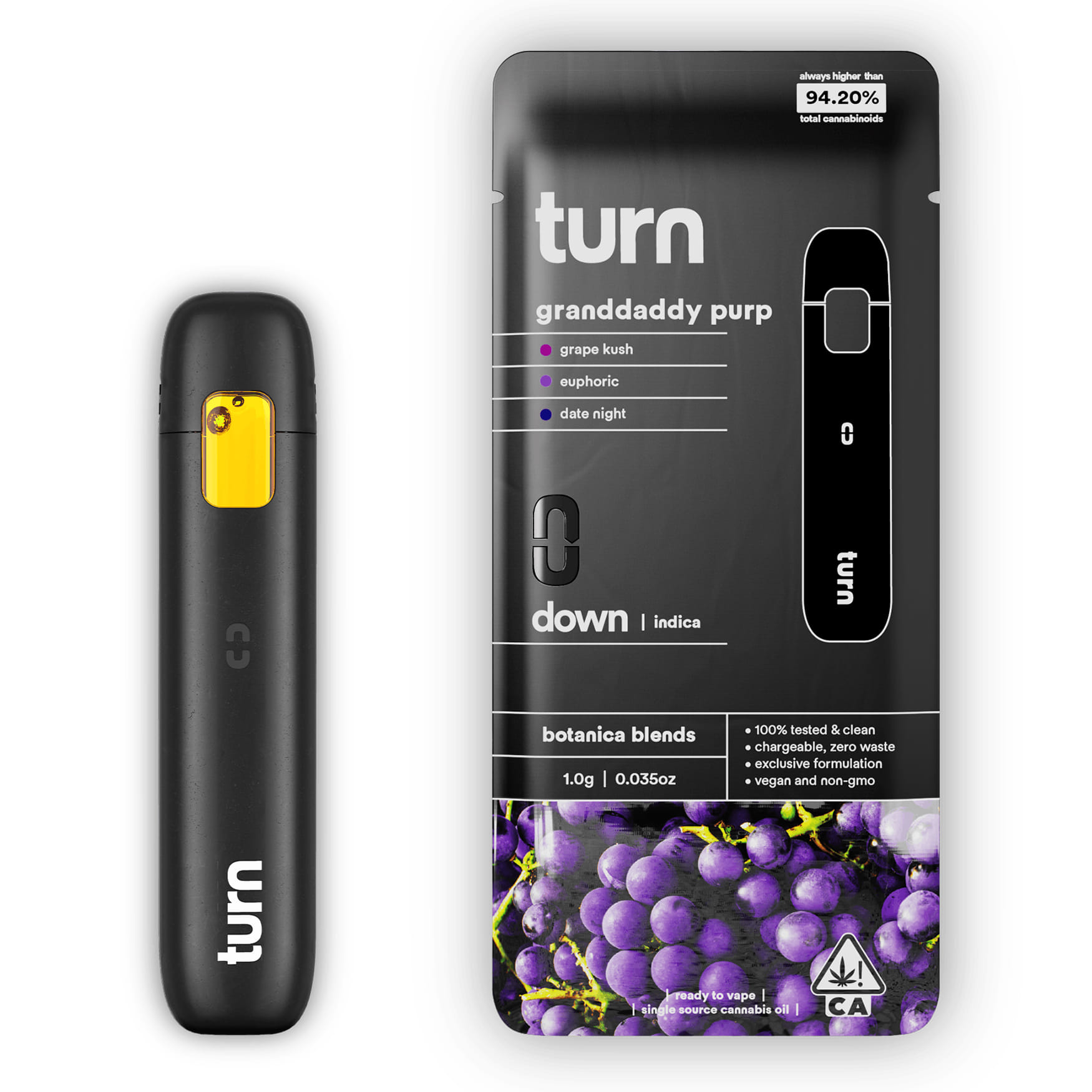 Granddaddy Purple (I) AIO - 1g Botanica Blends - Turn - Granddaddy Purple (I) - $27.30 - Cartridges