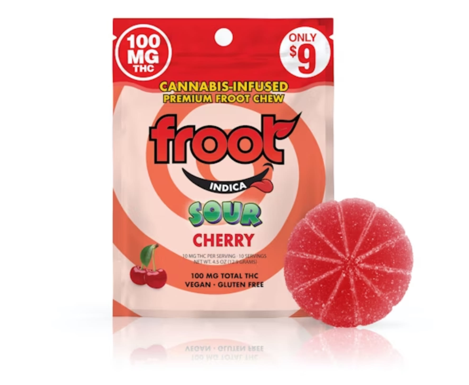 Sour Cherry single gummy 100mg - Froot -  - $5.60 - Edible
