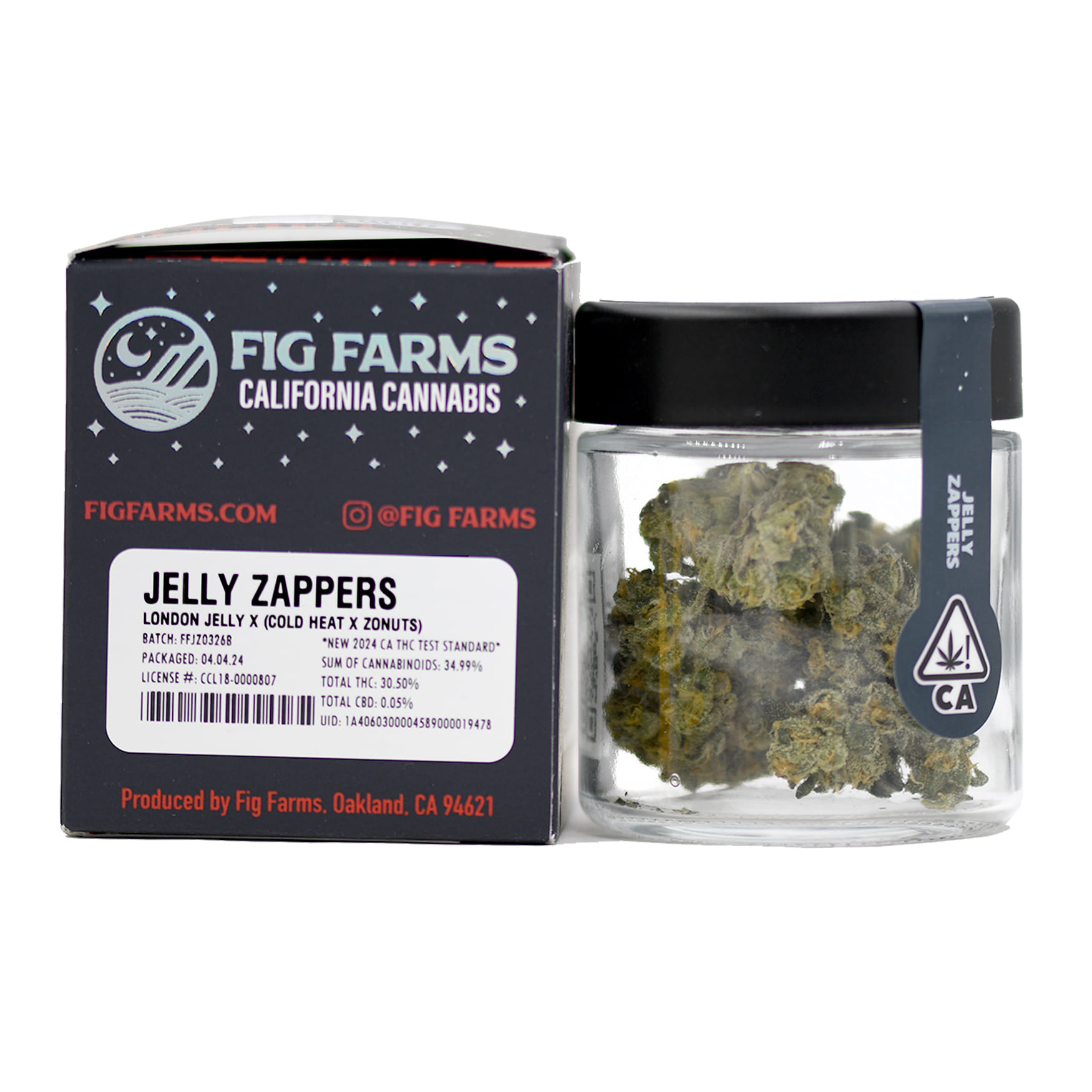 Jelly Zappers (H) 33.83% - 3.5G - Fig Farms - Eighth - $50 - Flower