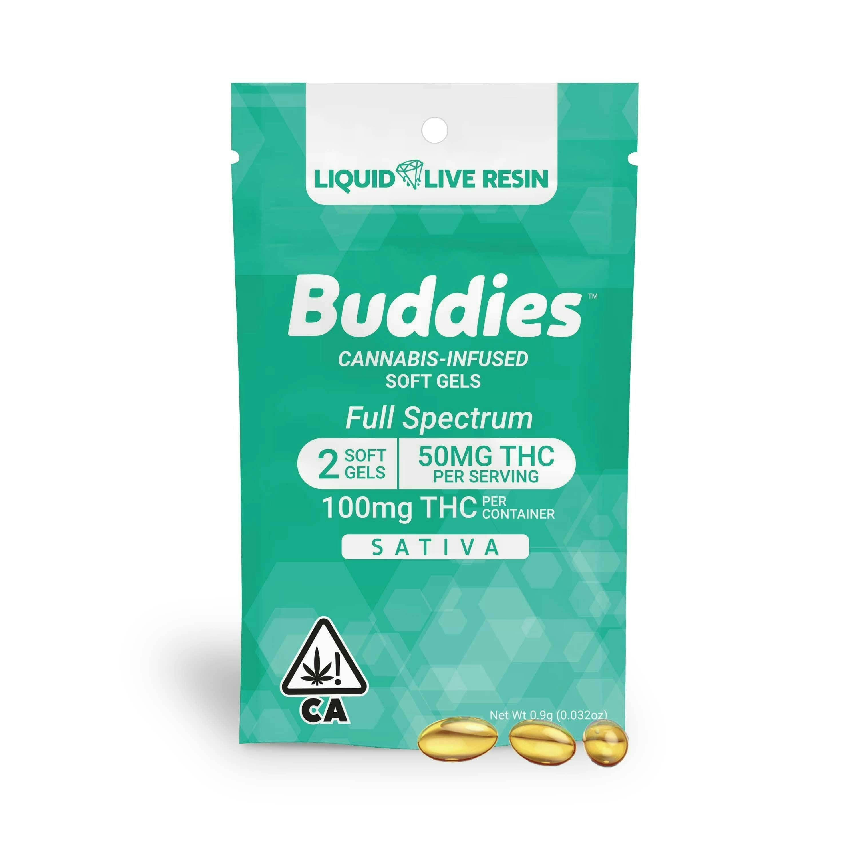 LR 50MG SATIVA SOFTGELS 2PK - Buddies -  - $5.16 - Capsules