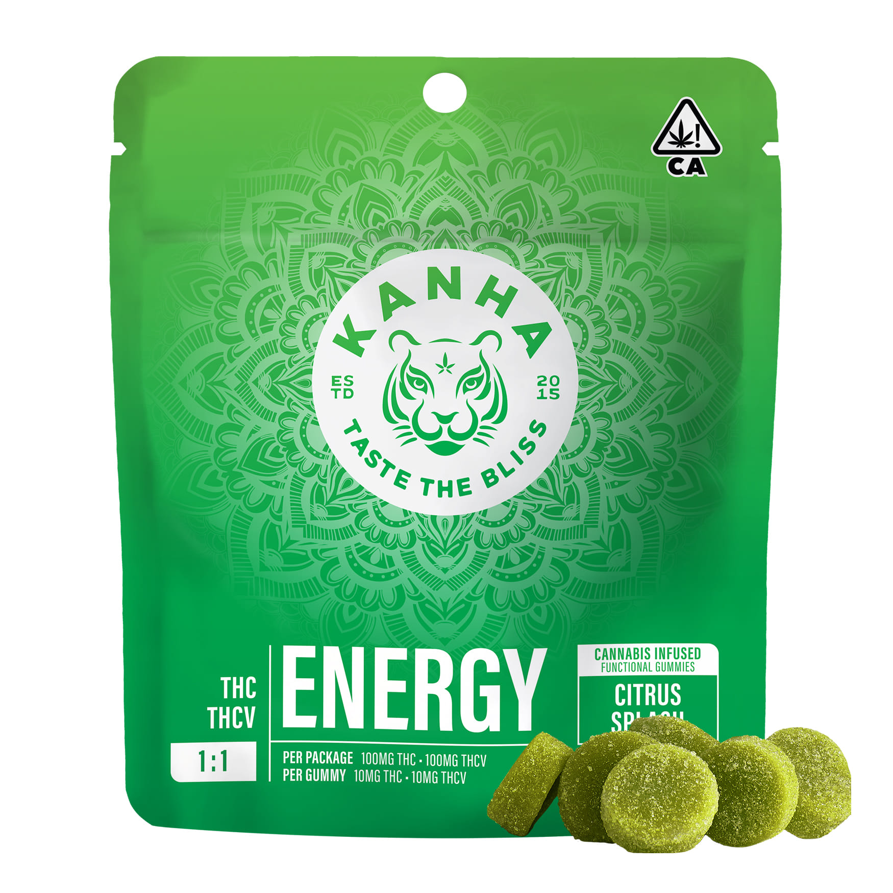Energy Citrus Splash (S) THCV Nano - Kanha - Energy Citrus Splash THCV Nano - $19.80 - Edibles