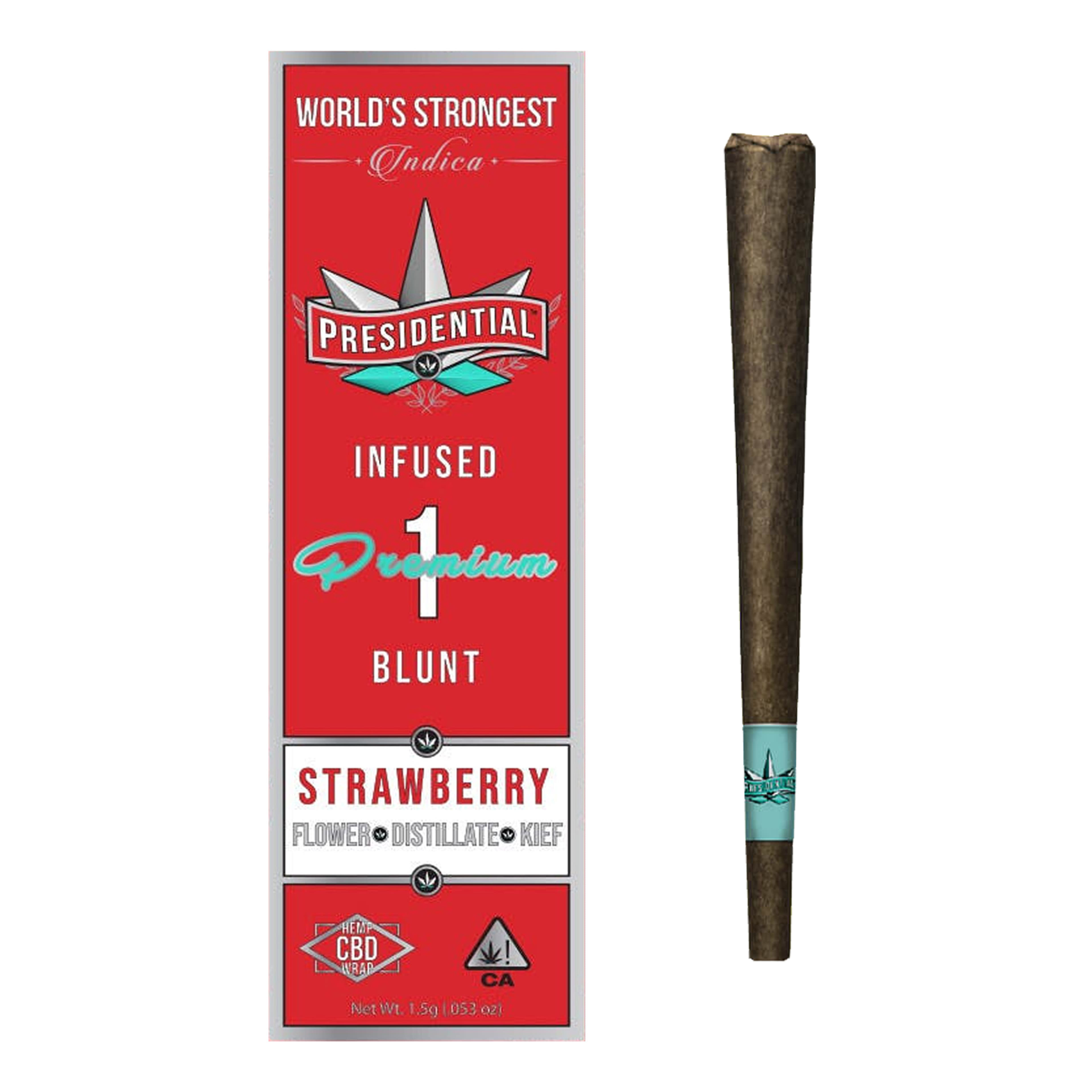 Strawberry (I) Moon Rock Infused Blunt 1.5g - Presidential - Strawberry (I) - $17.60 - Pre-Rolls