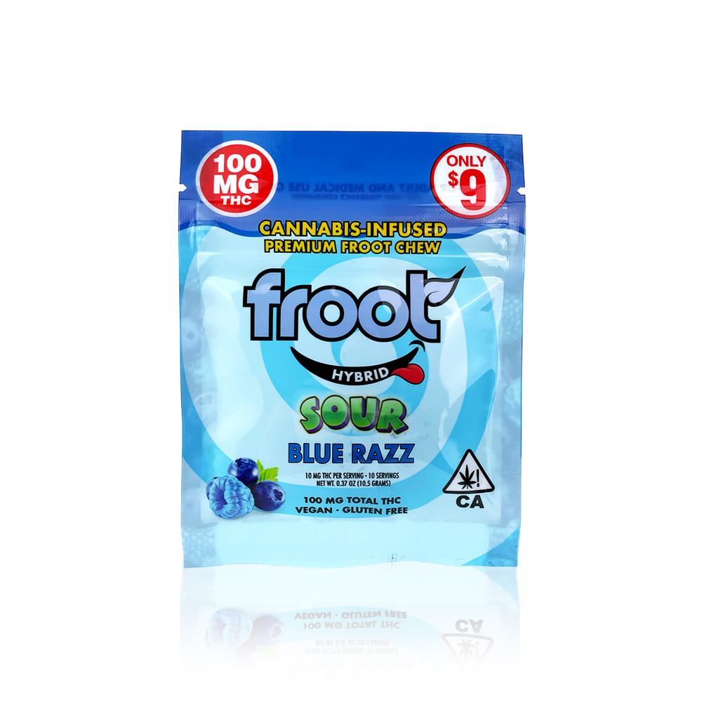 Sour Blue Razz single gummy 100mg - Froot -  - $5.60 - Edible