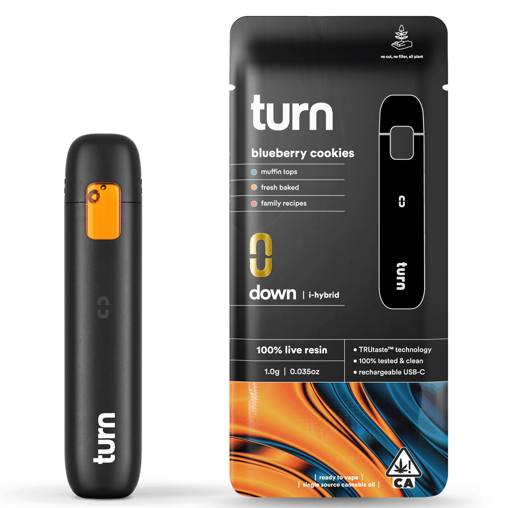 Blueberry Cookies (I) Live Resin AIO - 1g - Turn - Blueberry Cookies (I) - $38.60 - Cartridges