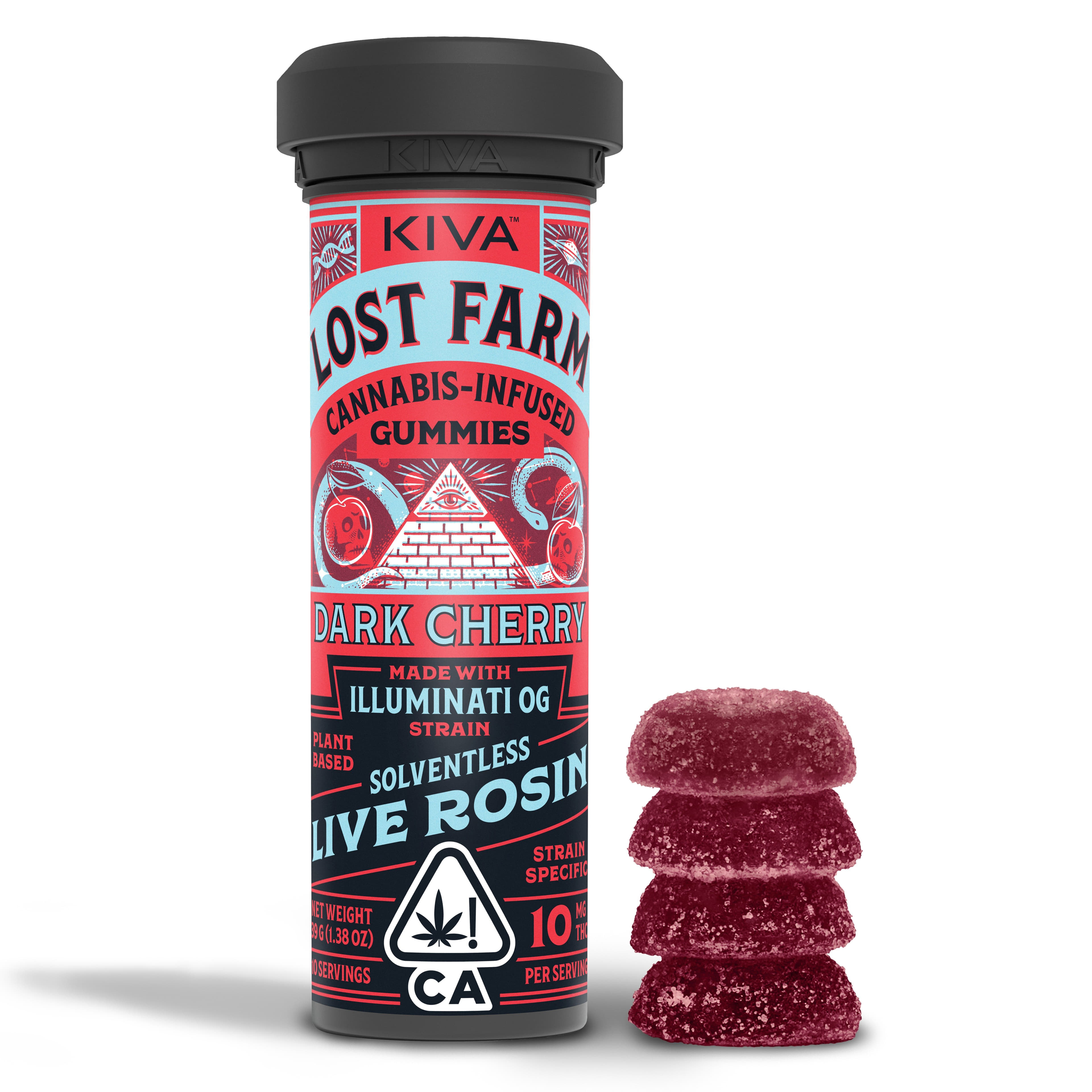 Dark Cherry Live Rosin Gummies - Lost Farm - Dark Cherry (I) - $18.41 - Edibles