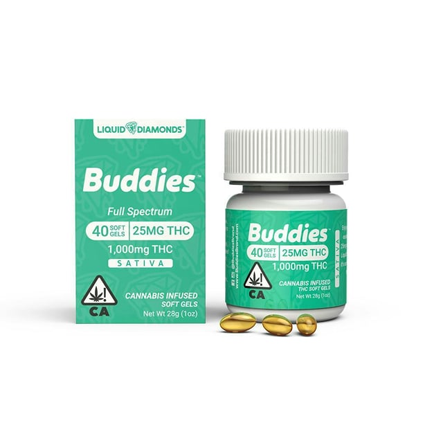 Indica | 25mg | 40ct | 1000mg Live Resin Softgels