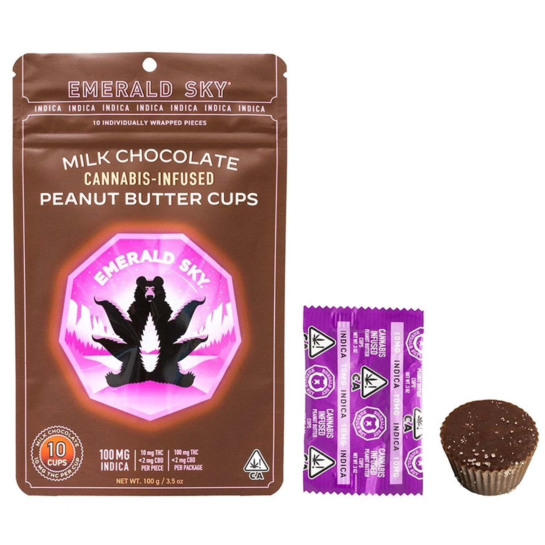 Indica Milk Peanut Butter Cups - 10pk - Emerald Sky - PB Cups (I) - $16.80 - Edibles