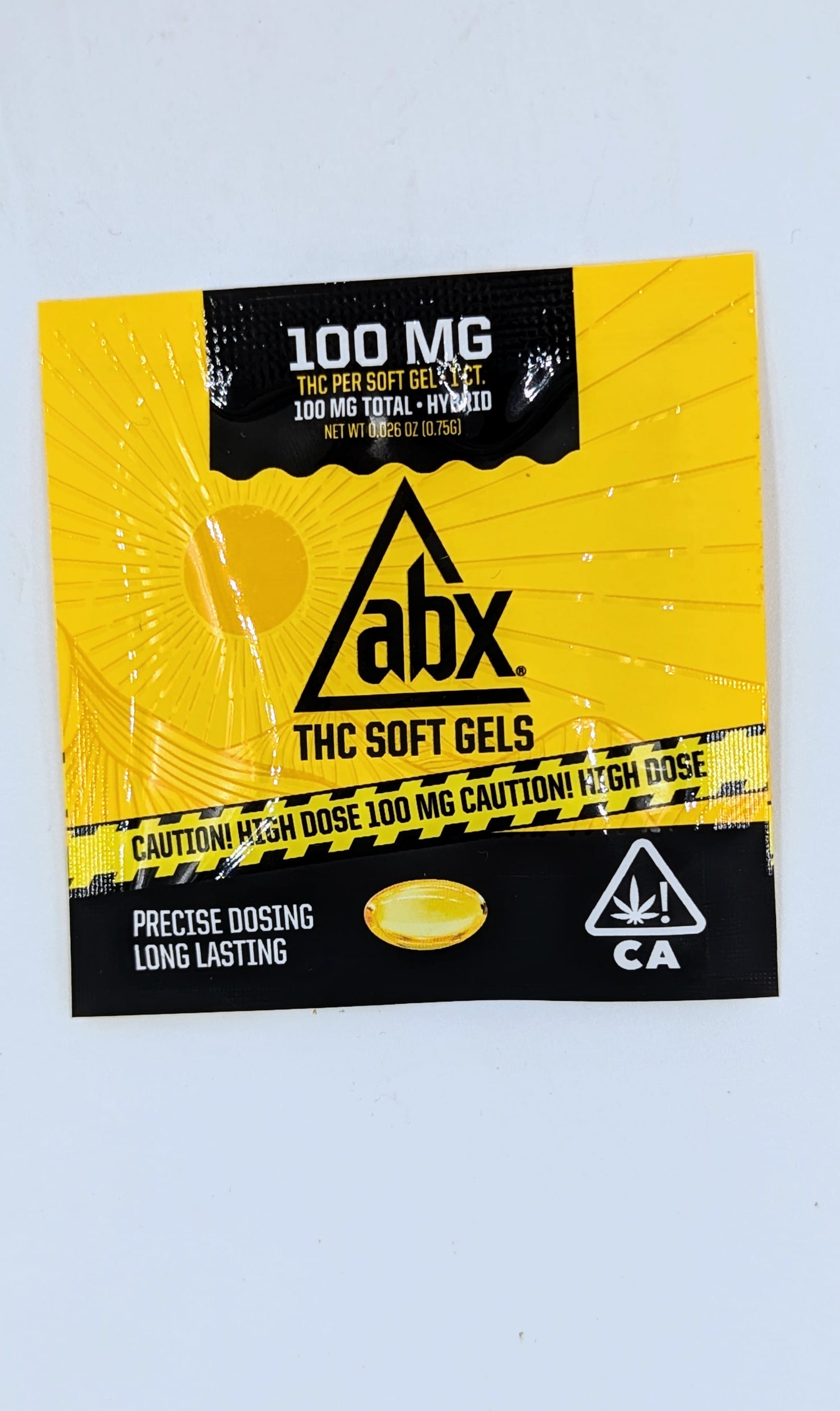 Soft Gels 100mg THC 1 count - ABX - 100x1 Soft Gel - $10 - Capsules