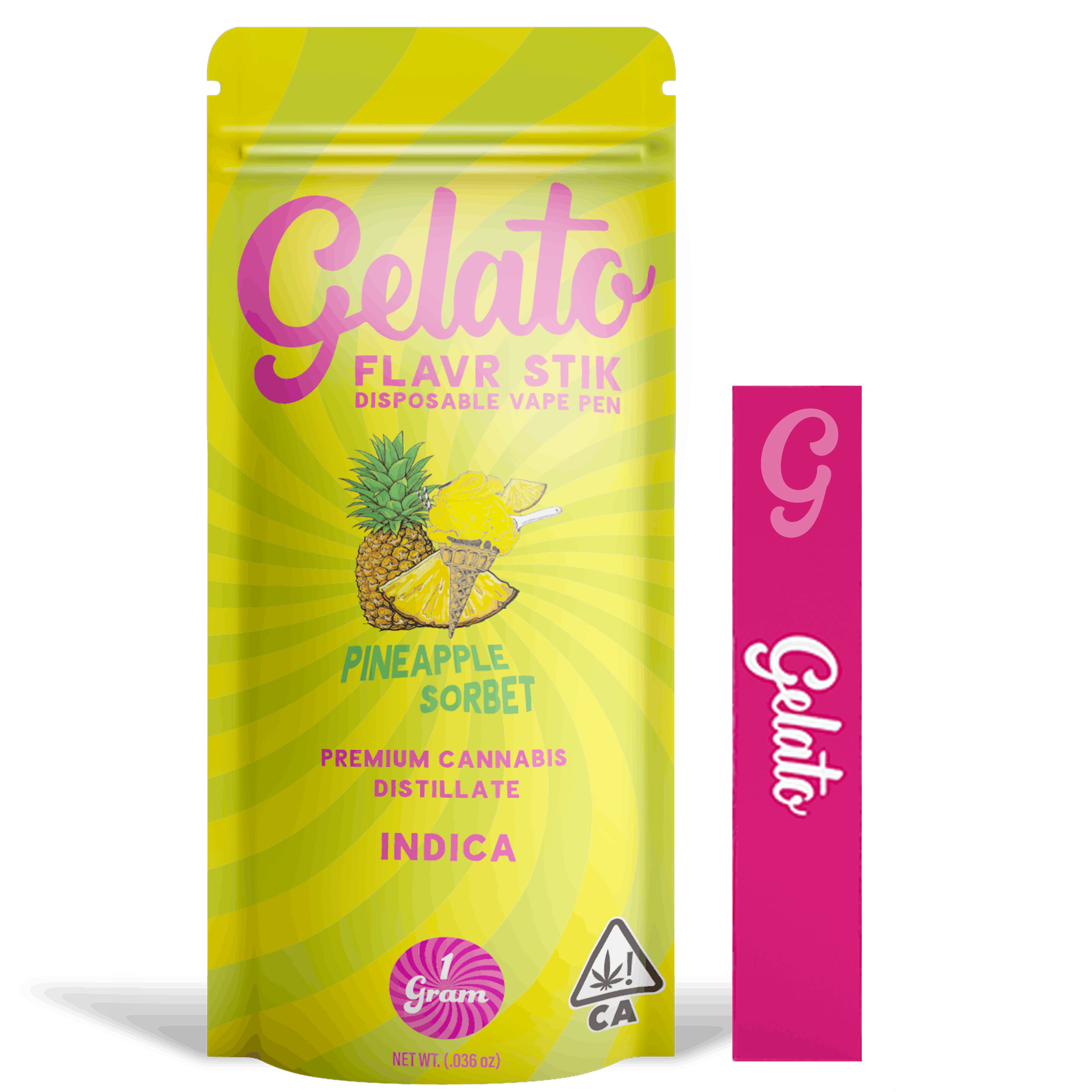 Pineapple Sorbet (I) AIO - 1g *B2G1 EVERYDAY* - Gelato Canna Co. - Pineapple Sorbet (I) - $22.51 - Cartridges