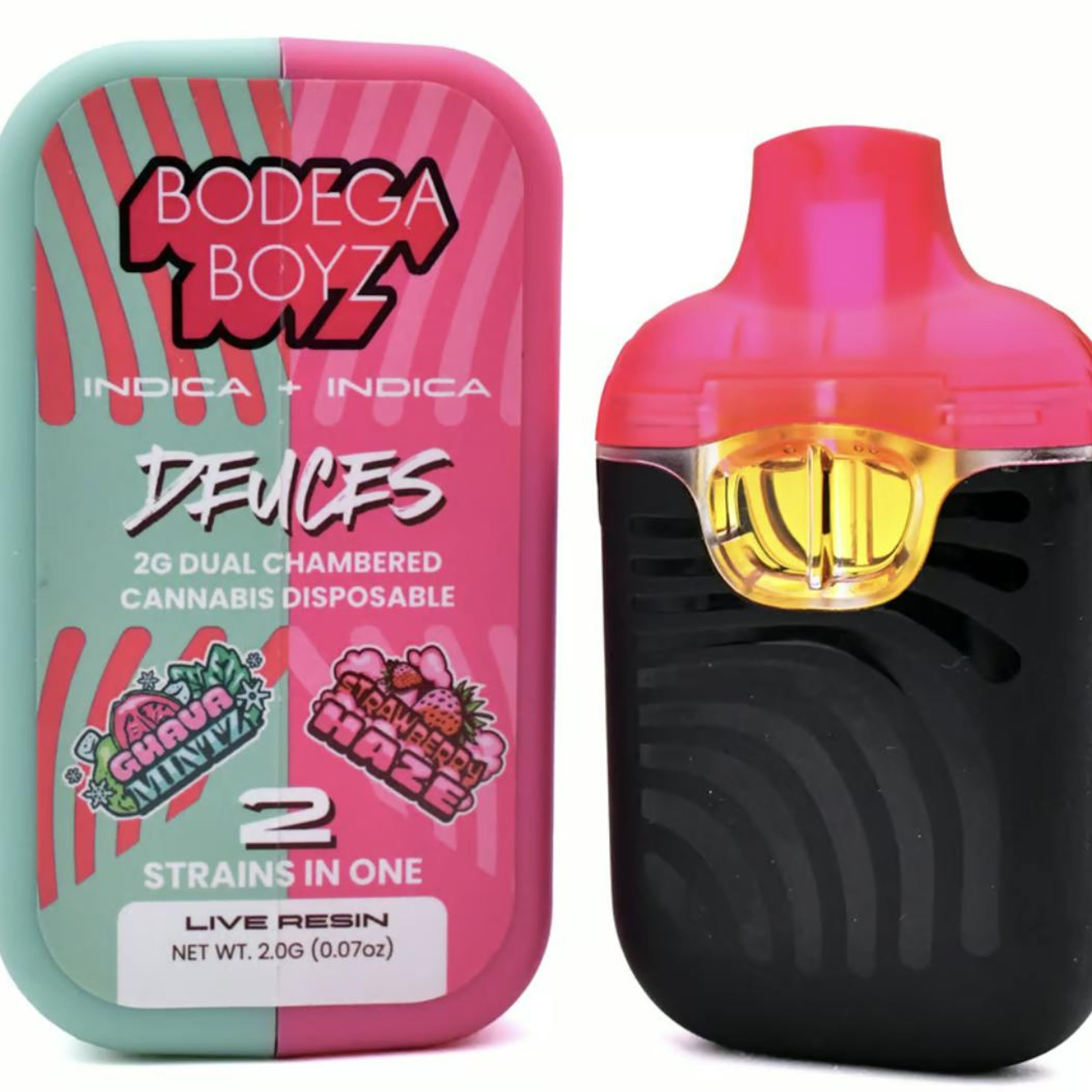 Guava Mintz x Strawberry Haze Deuces Disposable 1g - Bodega Boyz | Shop SWED Guava Mintz x Strawberry Haze Deuces Disposable 1g - Bodega Boyz | Shop SWED
