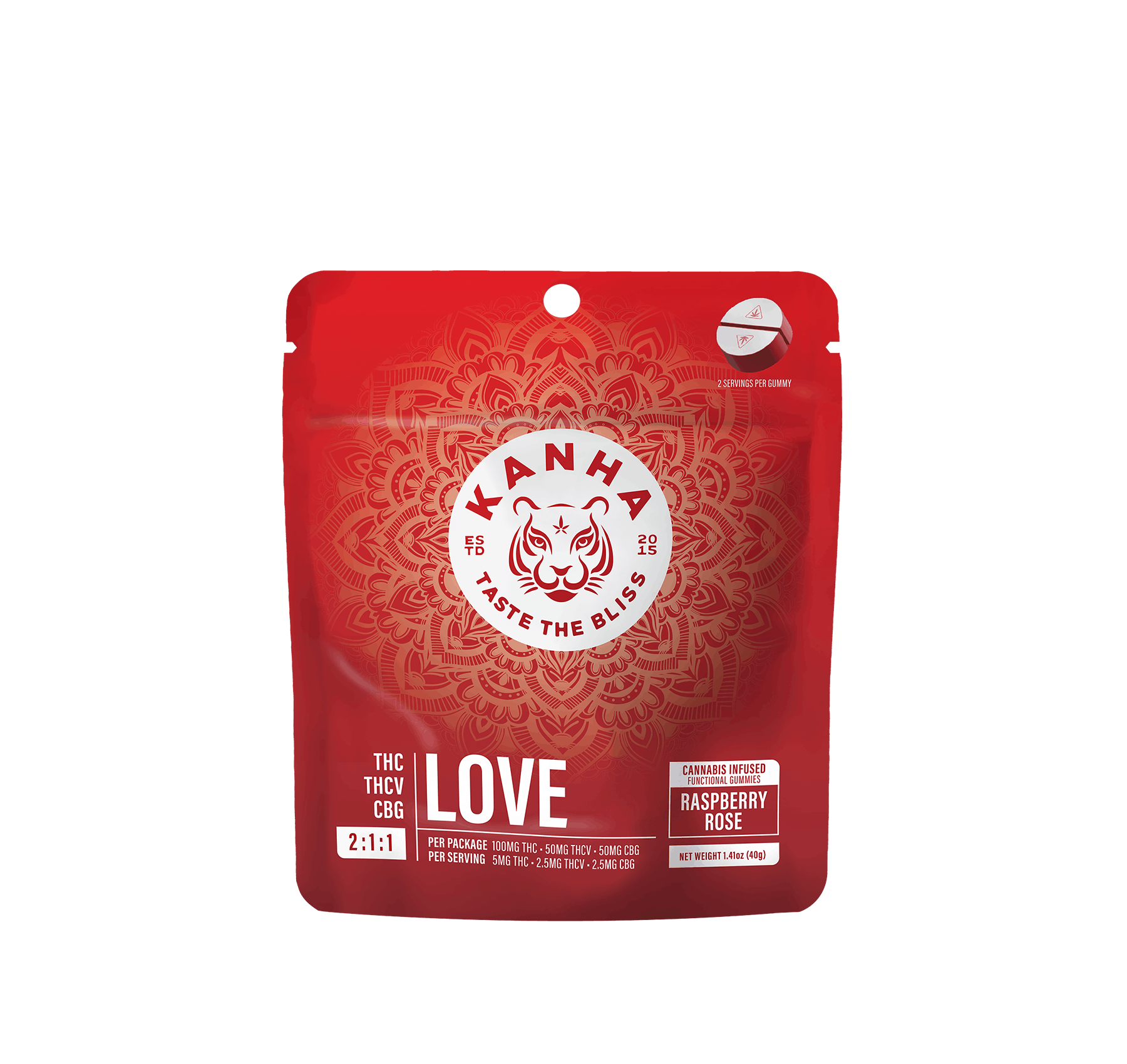 2:1:1 LOVE Raspberry Rose - Kanha - null - $20 - Edible