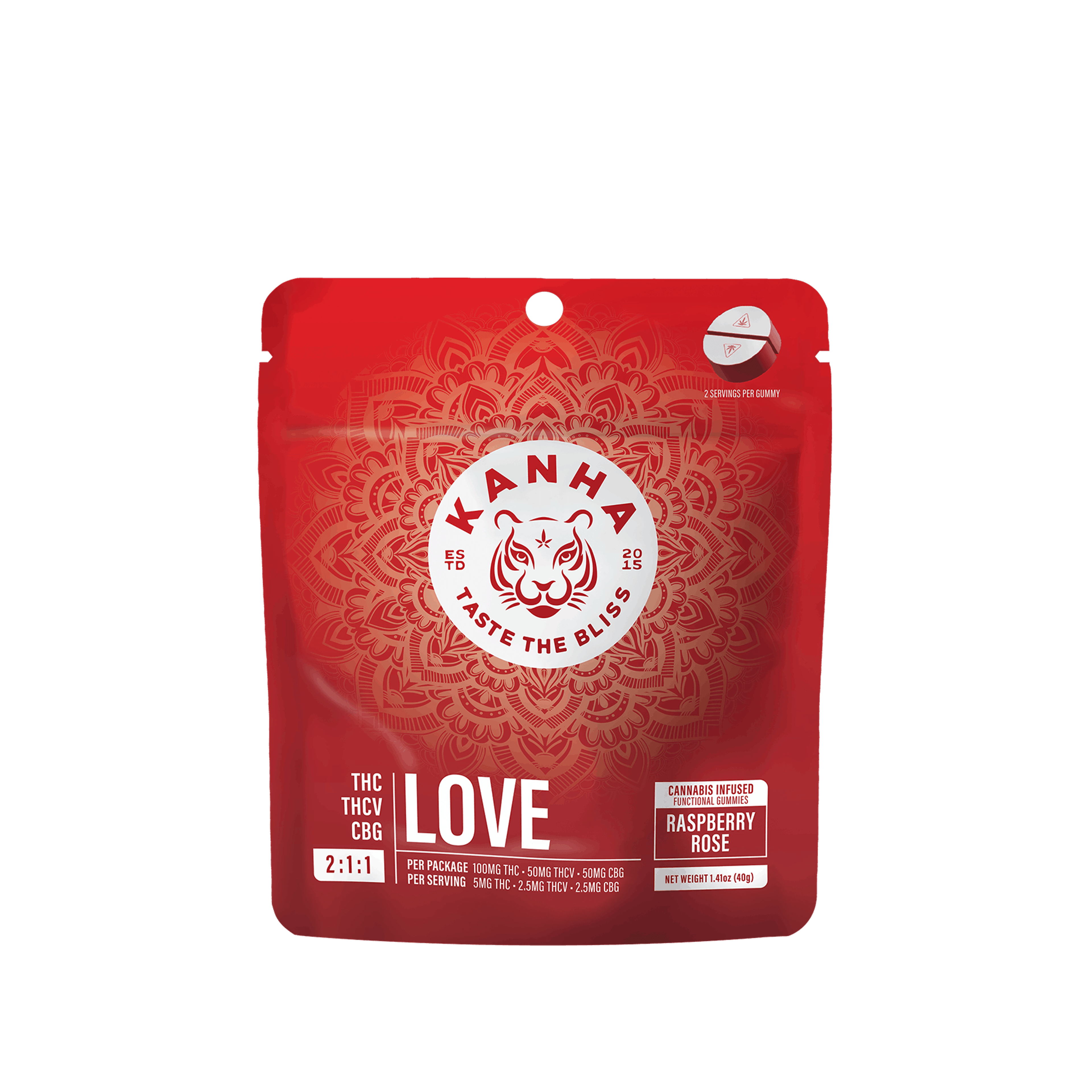 2:1:1 LOVE Raspberry Rose - Kanha - null - $20 - Edible