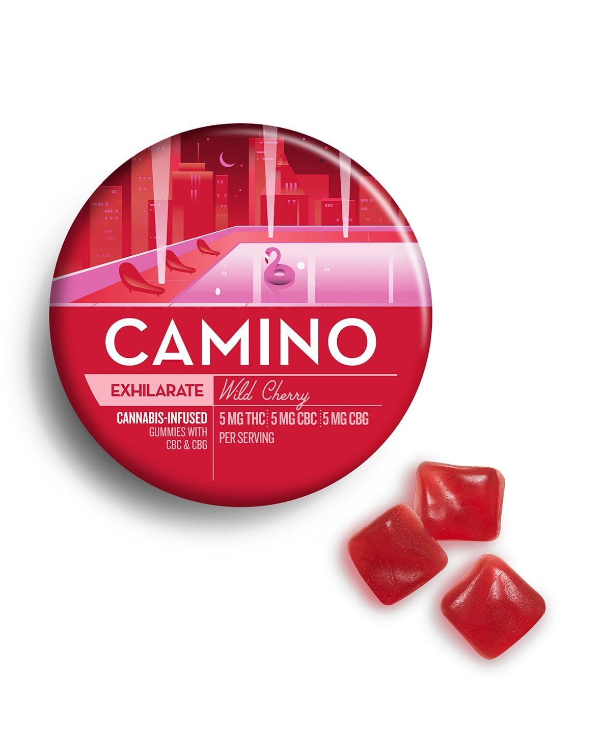 Wild Cherry Gummies - 1:1:1 THC:CBC:CBG - Camino - Kiva - Wild Cherry (S) - $19 - Edibles