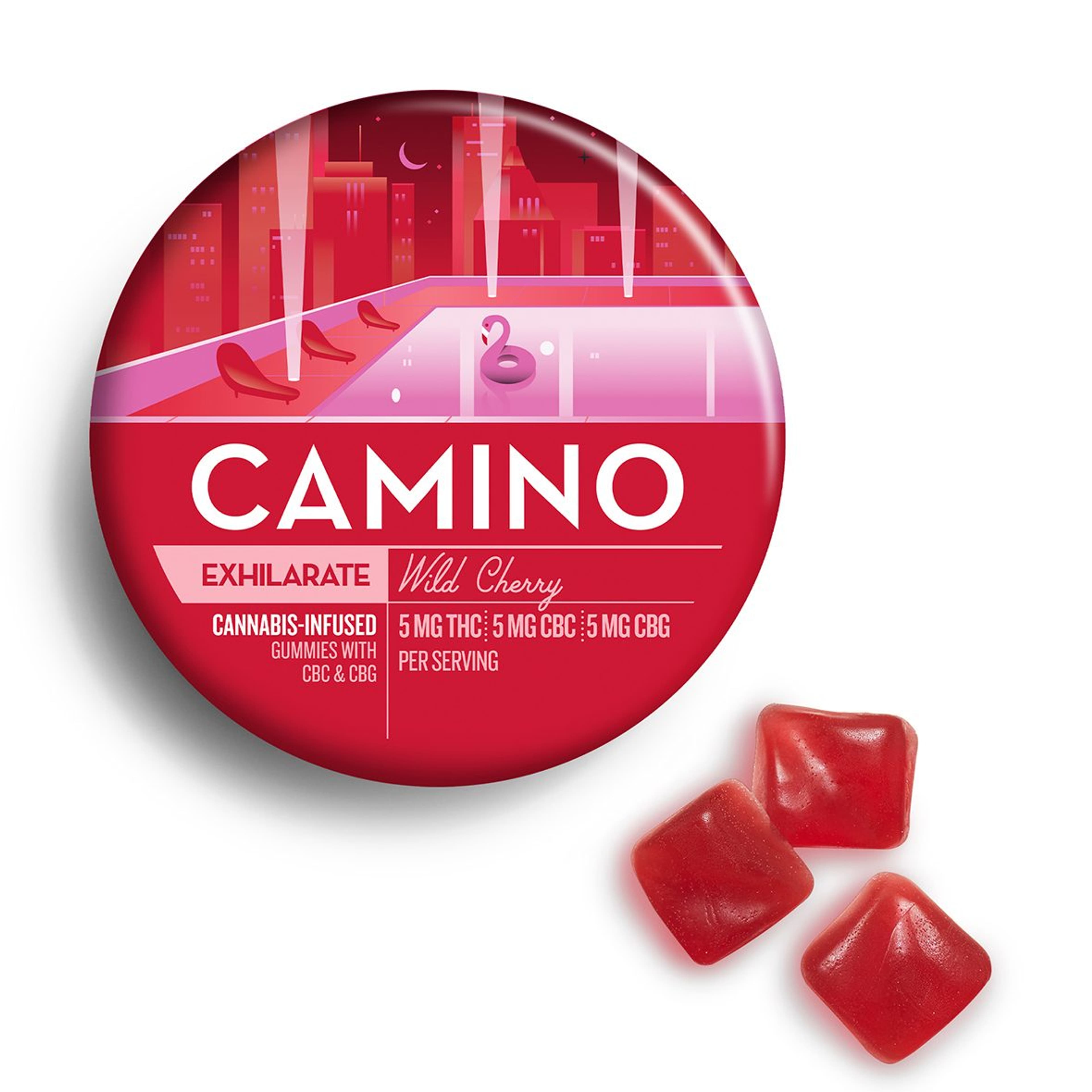 Wild Cherry Gummies - 1:1:1 THC:CBC:CBG - Camino - Kiva - Wild Cherry (S) - $19 - Edibles