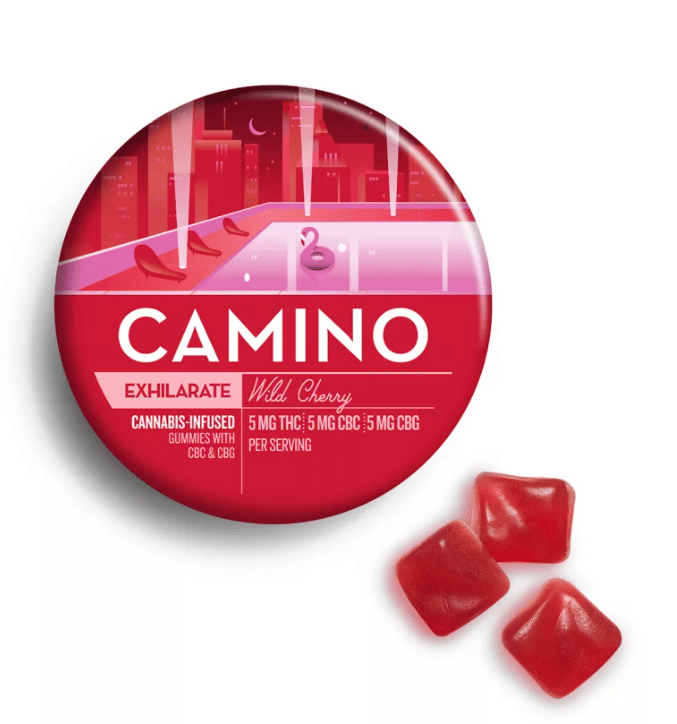 Camino Wild Cherry "Exhilarate" THC:CBC:CBG Gummies - 100mg - Camino by Kiva -  - $22.50 - Edibles