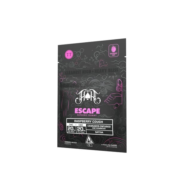 Heavy Hitters — 1:1 THC/CBC Escape Bliss Raspberry Cough Gummies