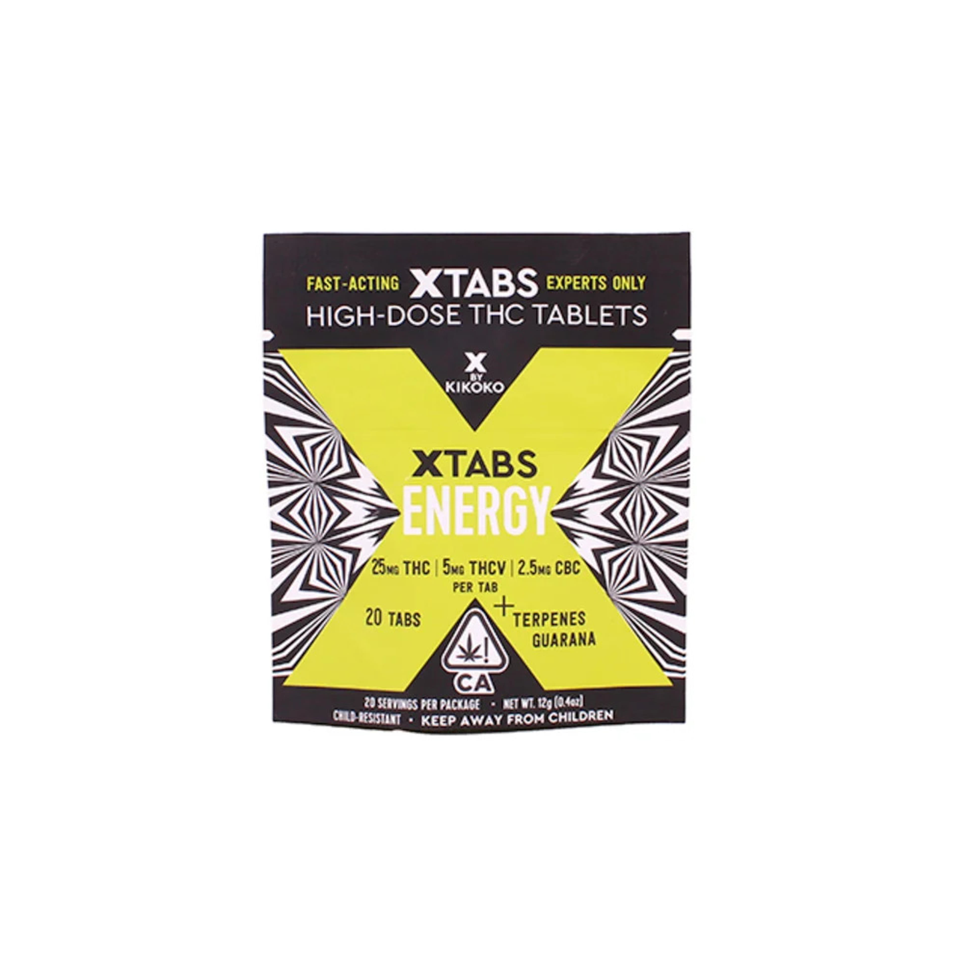 X Tab Energy 25mg 20ct - Kikoko - 25x20 tablet - $59 - Capsules