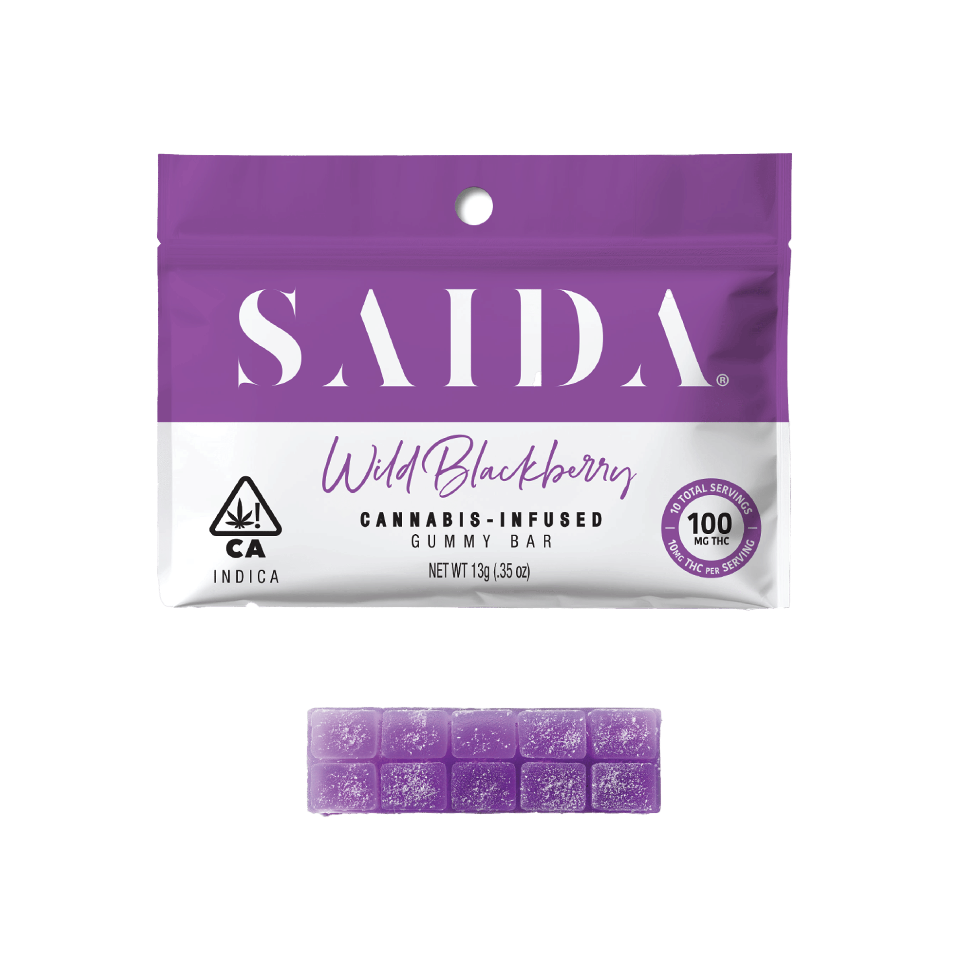 Wild Blackberry - Gummy Bar - Saida - 10 Gummies - $9.99 - Edibles