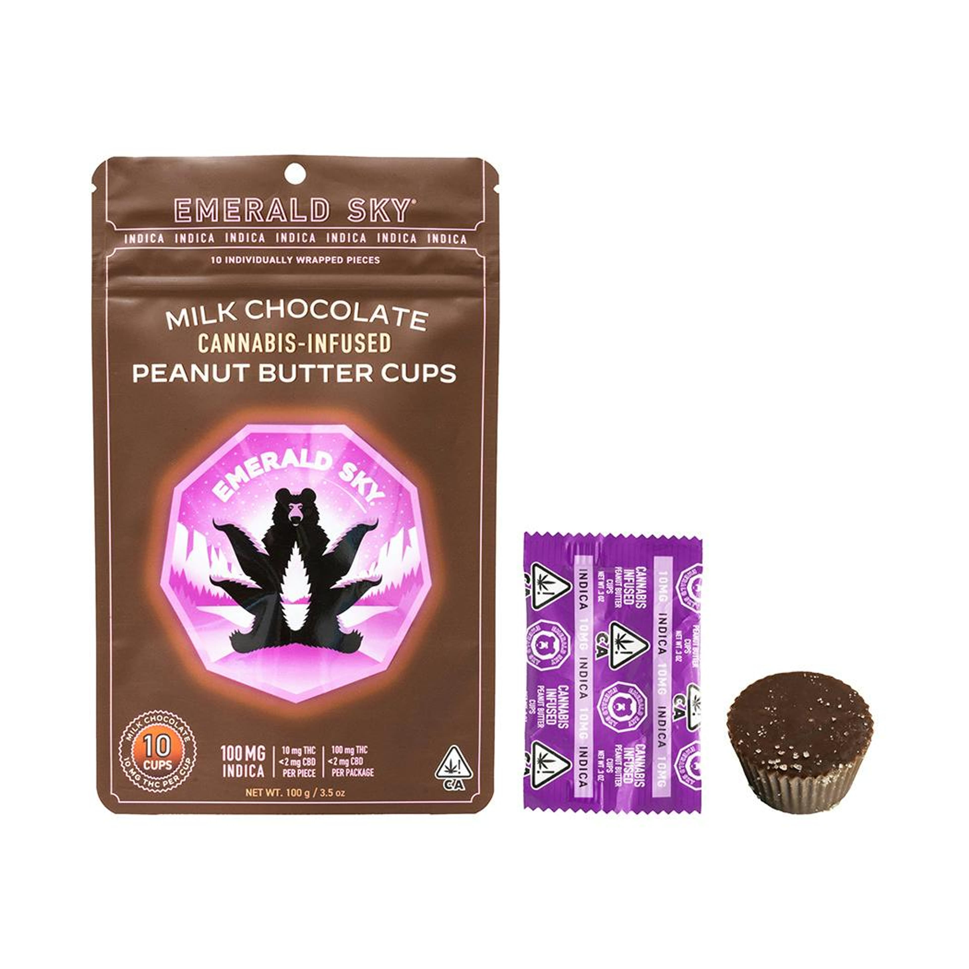 INDICA MILK CHOCOLATE PB CUPS - EMERALD SKY - - $17.25 - Edibles